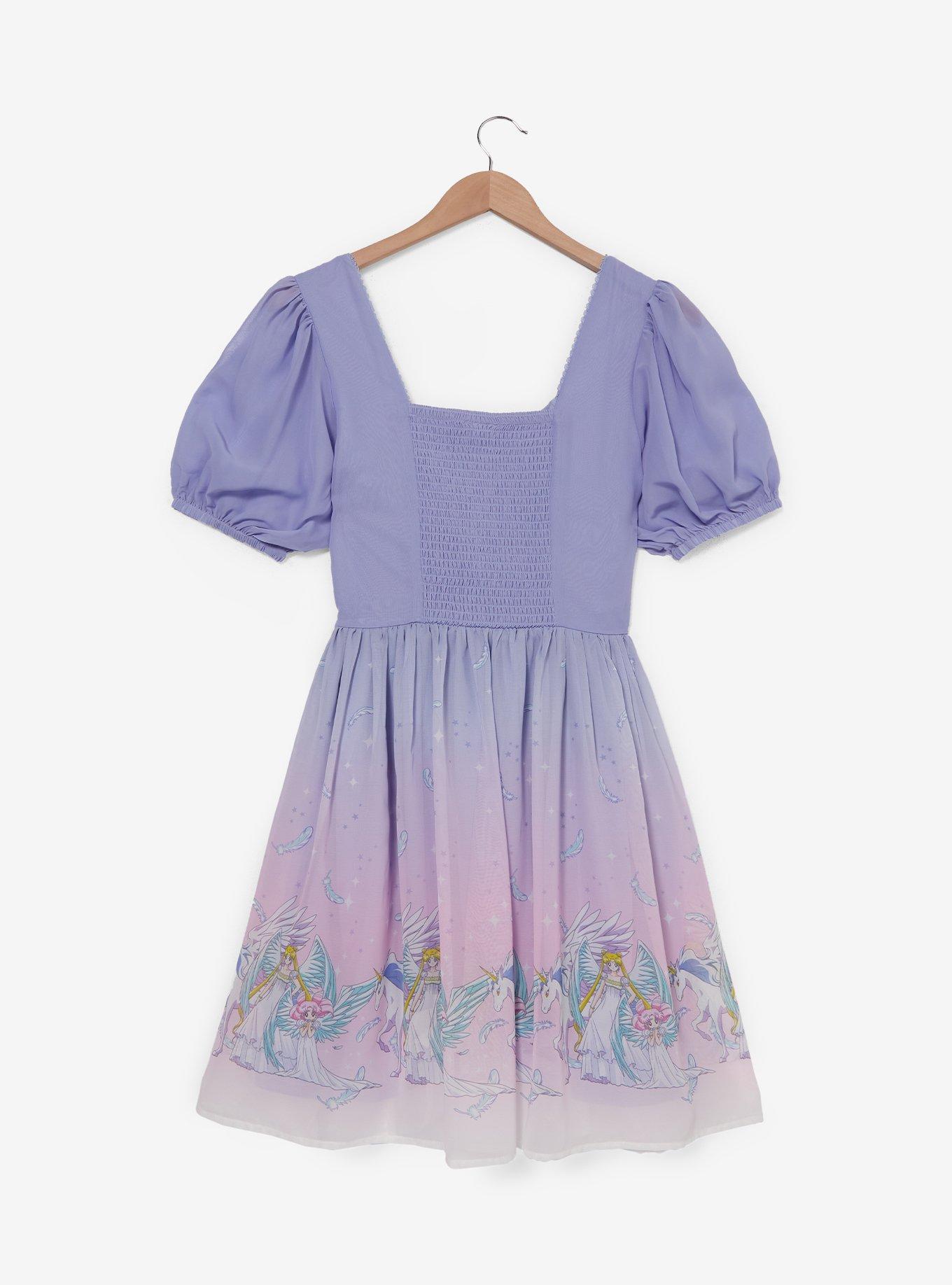 Pretty Guardian Sailor Moon Princess Serenity Smock Dress - BoxLunch Exclusive, PERIWINKLE, alternate