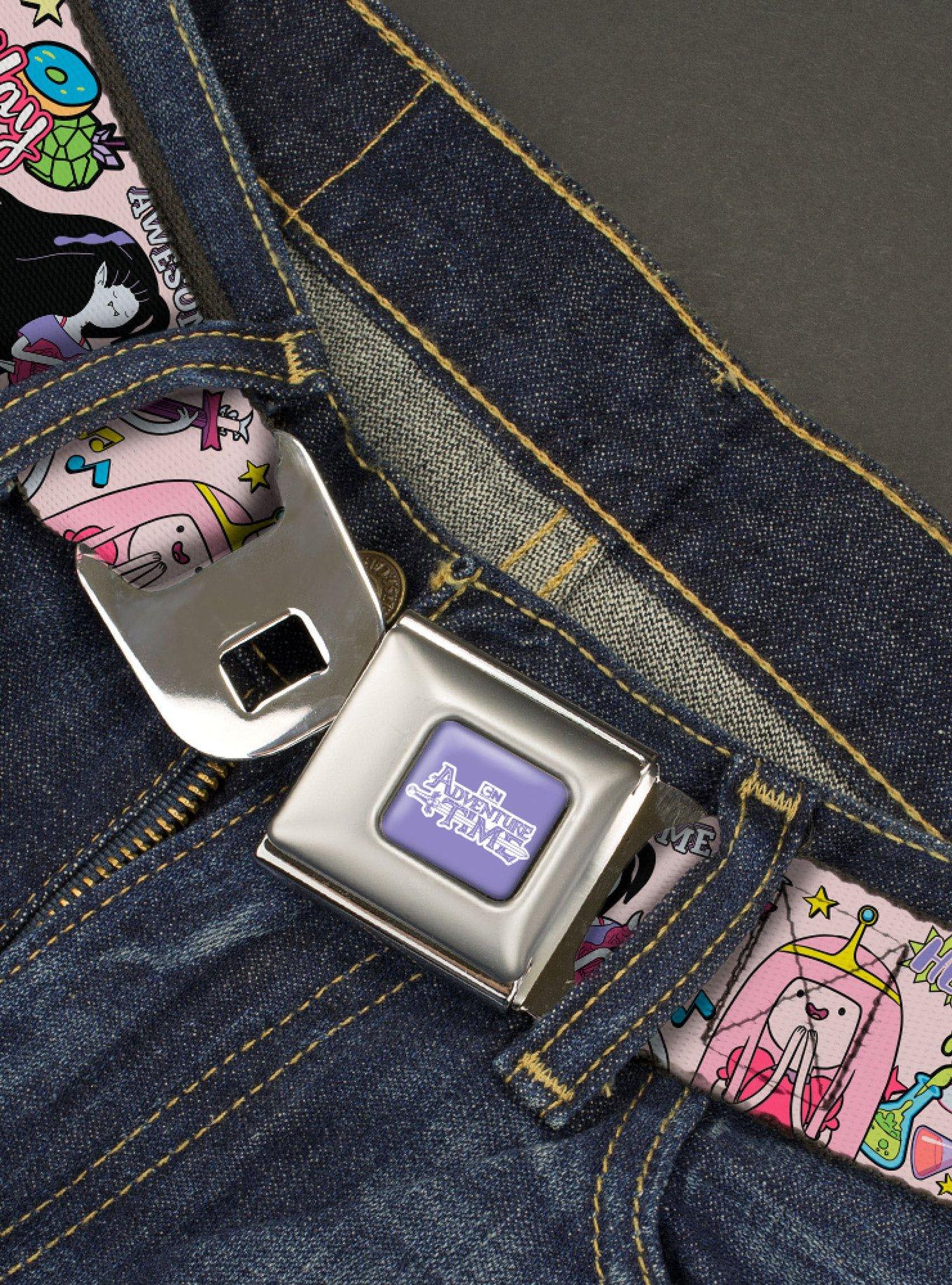 Adventure Time Marceline And Princess Bubblegum Collage Youth Seatbelt Belt, , alternate