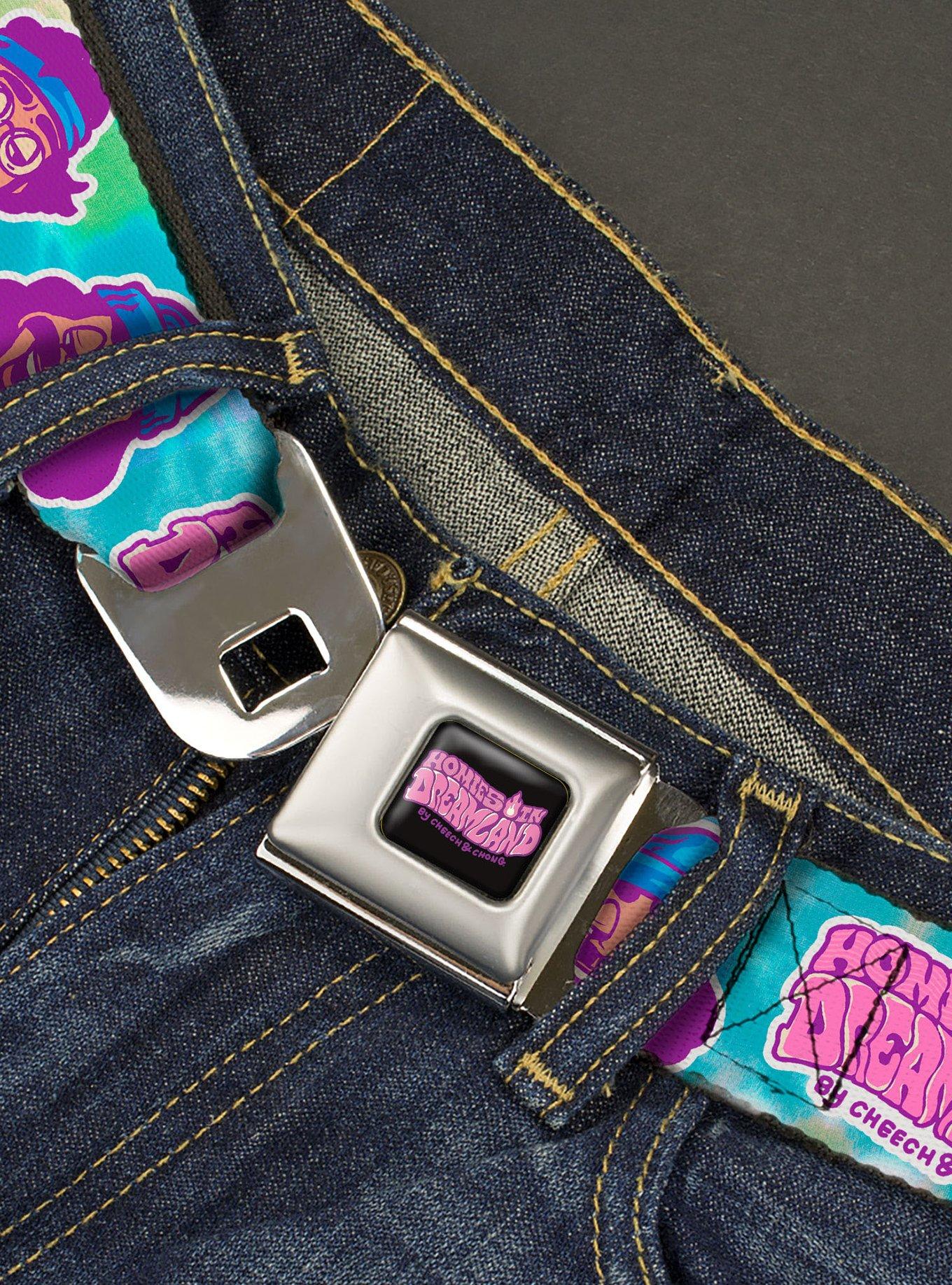 Cheech & Chong Homies in Dreamland Title Logo Tie Dye Youth Seatbelt Belt, , hi-res