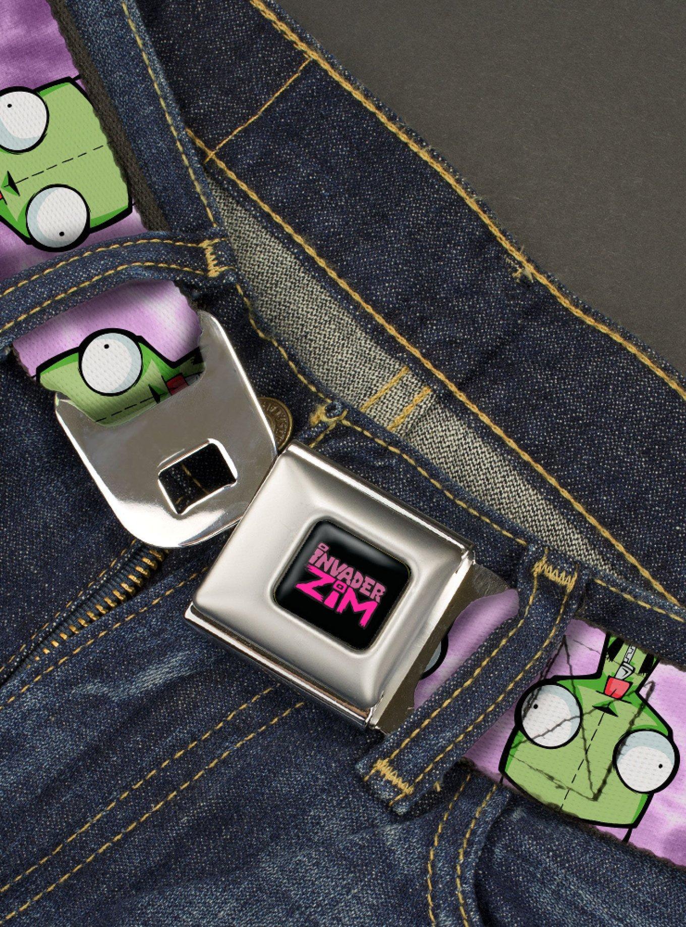 Invader Zim Gir Flip Poses Tie Dye Youth Seatbelt Belt, , alternate