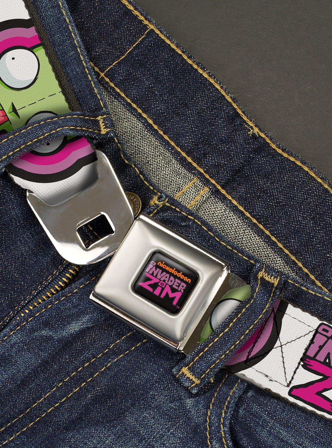 Invader Zim Title Logo And GIR Pose Close Ups Youth Seatbelt Belt, , hi-res