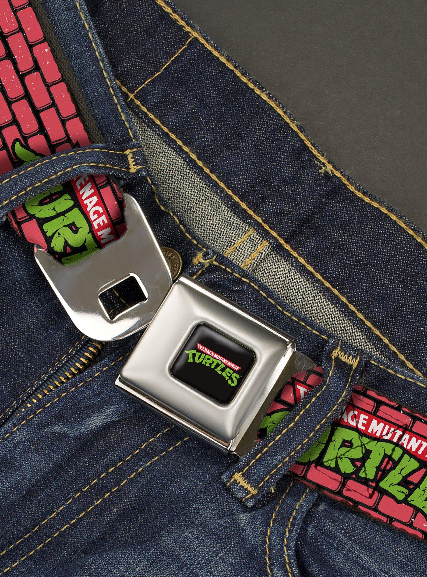 Teenage Mutant Ninja Turtles Brick Title Logo Youth Seatbelt Belt, , hi-res