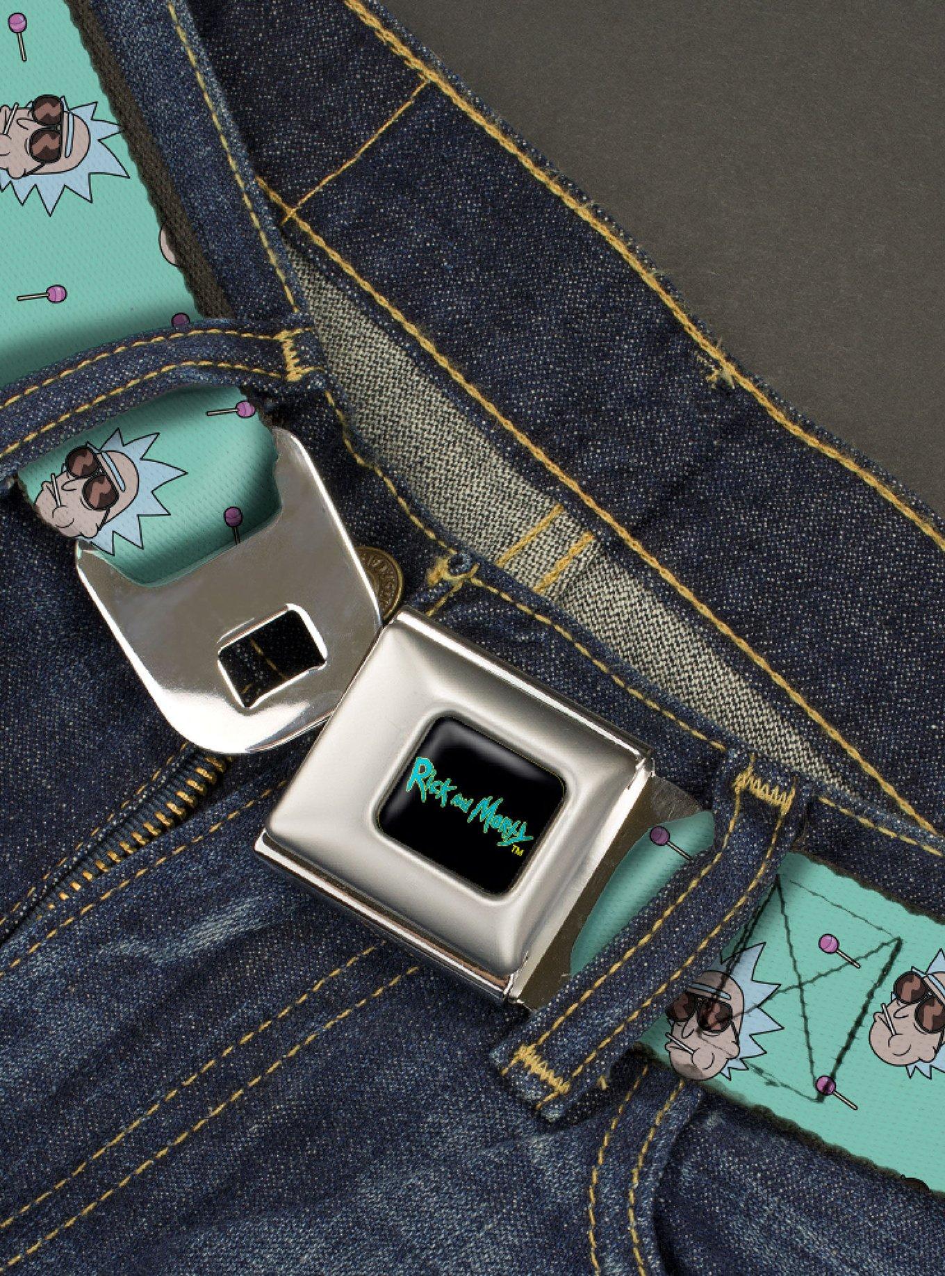 Rick And Morty Rick Lollipop Pose Teal Youth Seatbelt Belt, , hi-res