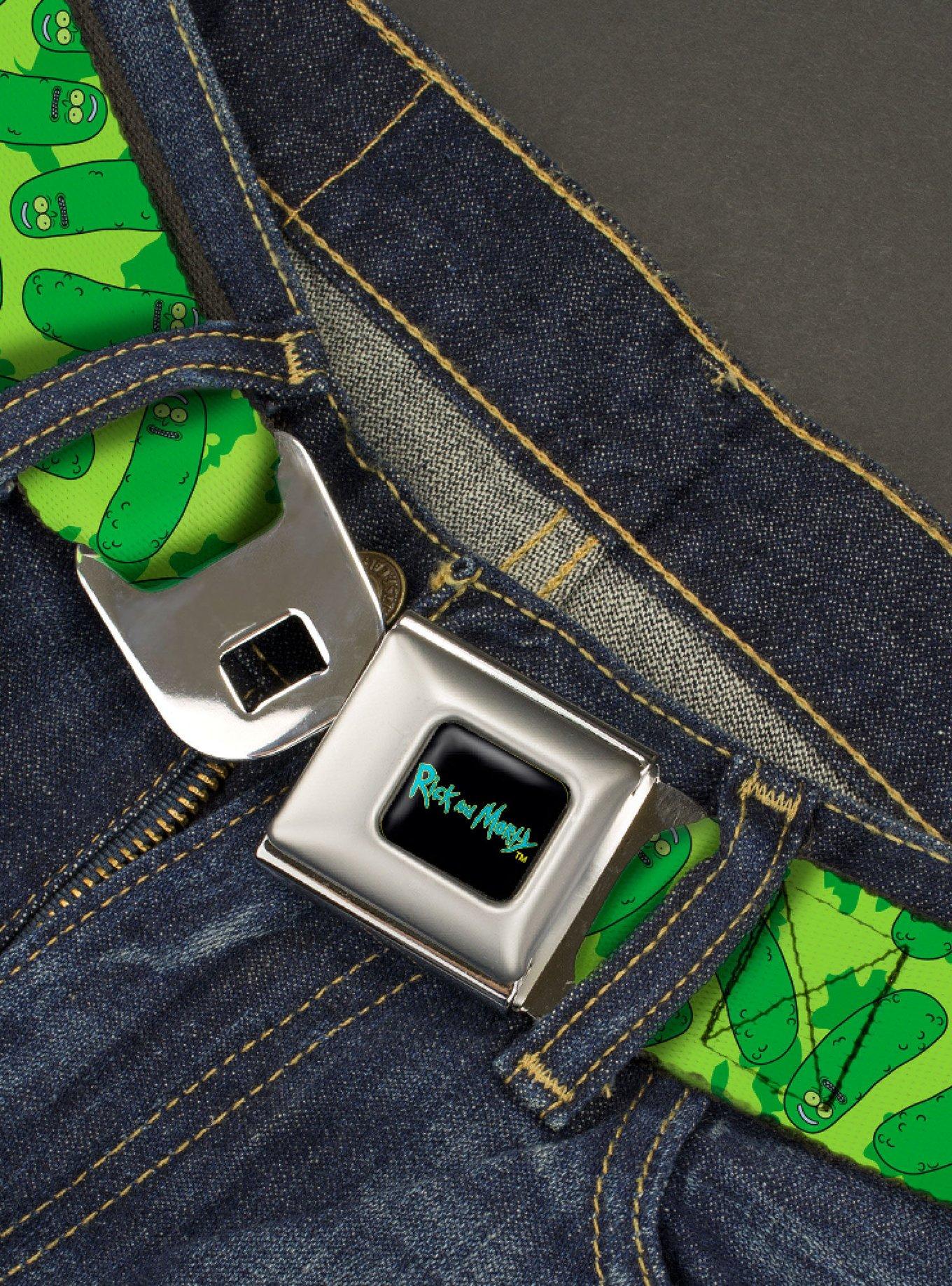 Rick And Morty Pickle Rick Youth Seatbelt Belt, , hi-res