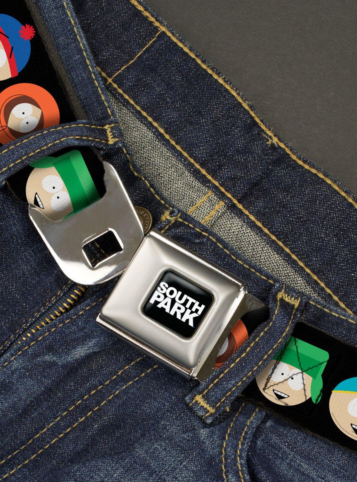 South Park Boys Face Repeat Youth Seatbelt Belt, , hi-res