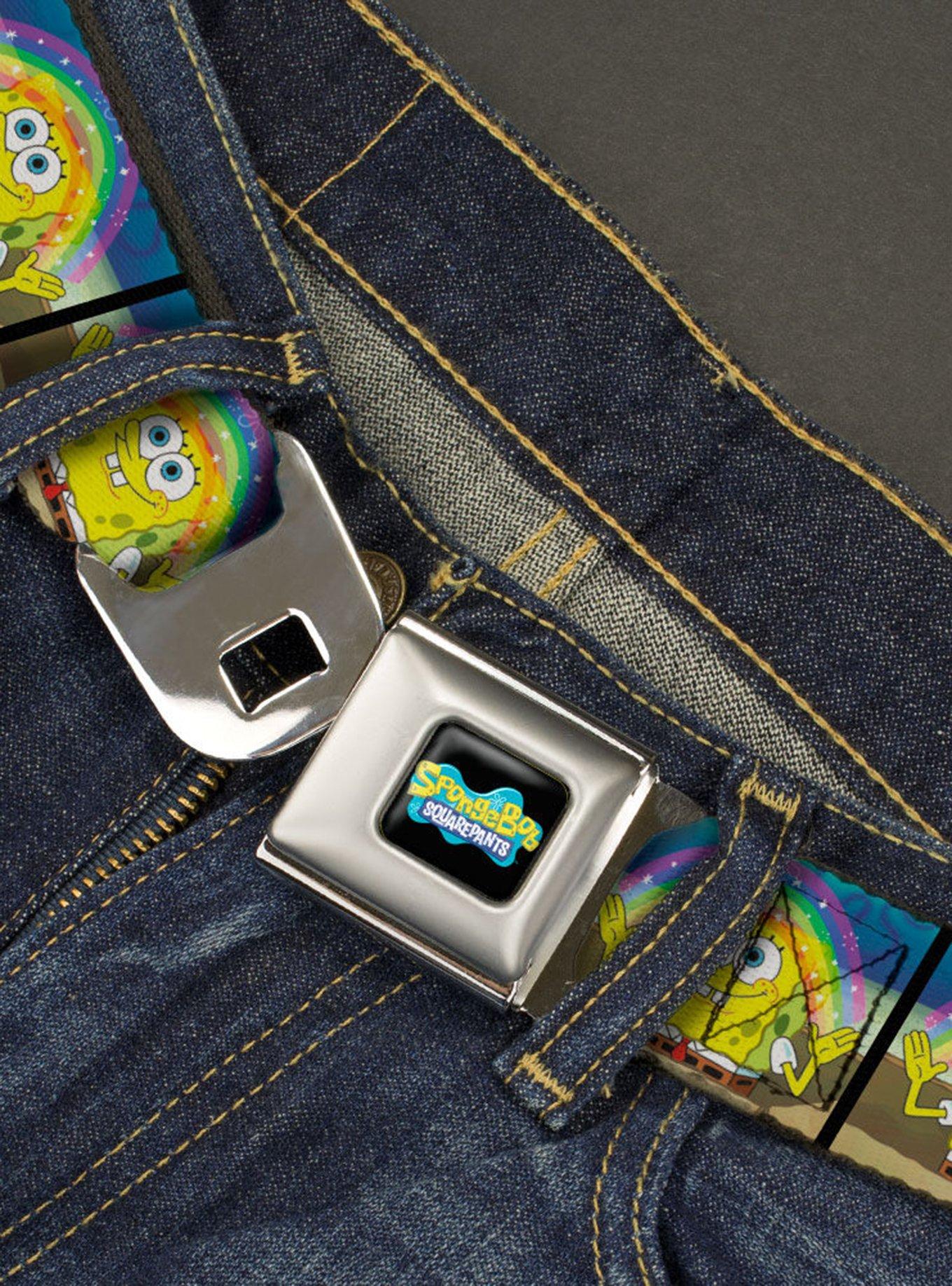 SpongeBob SquarePants Smiling Rainbow Pose Blocks Youth Seatbelt Belt, , hi-res