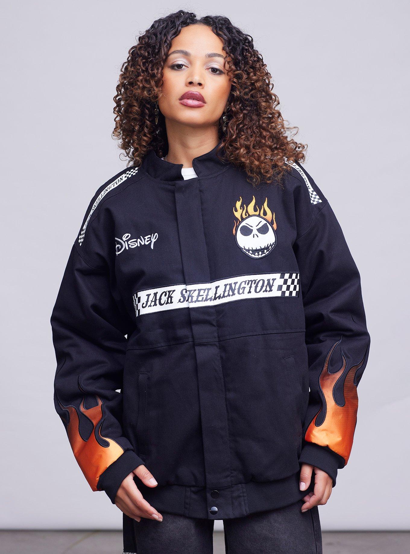 Disney The Nightmare Before Christmas Jack Skellington Flaming Racing Jacket — BoxLunch Exclusive