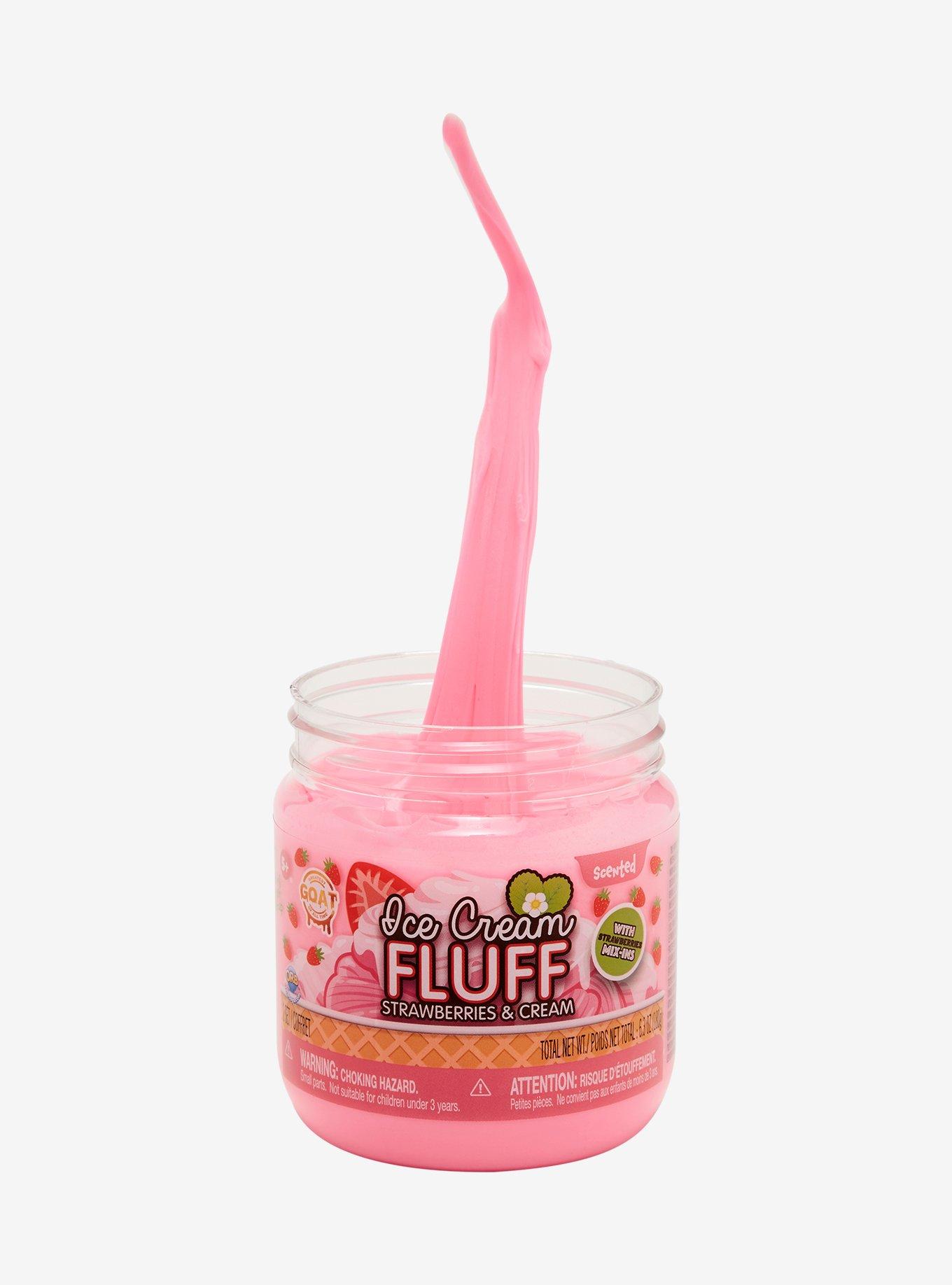 ORB Ice Cream Fluff Strawberries and Cream Scented Slime, , alternate