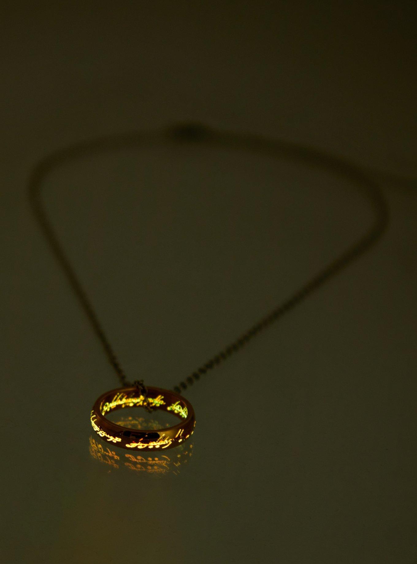 The Lord Of The Rings The One Ring Glow-In-The-Dark Necklace Her Universe Exclusive, , alternate