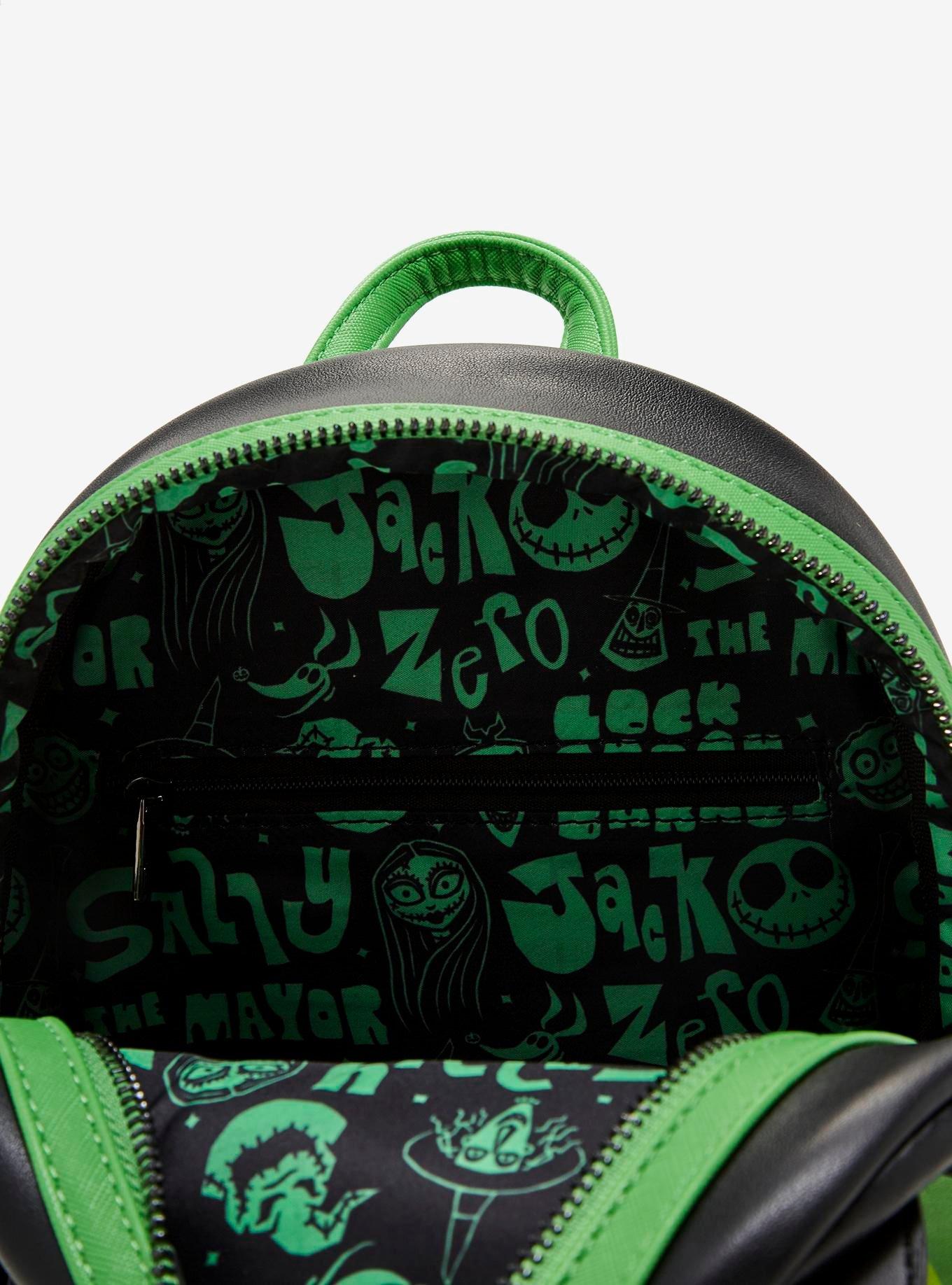 Loungefly Disney The Nightmare Before Christmas Jack Skellington Wreath Glow-in-the-Dark Light-Up Mini Backpack — BoxLunch Exclusive, , alternate