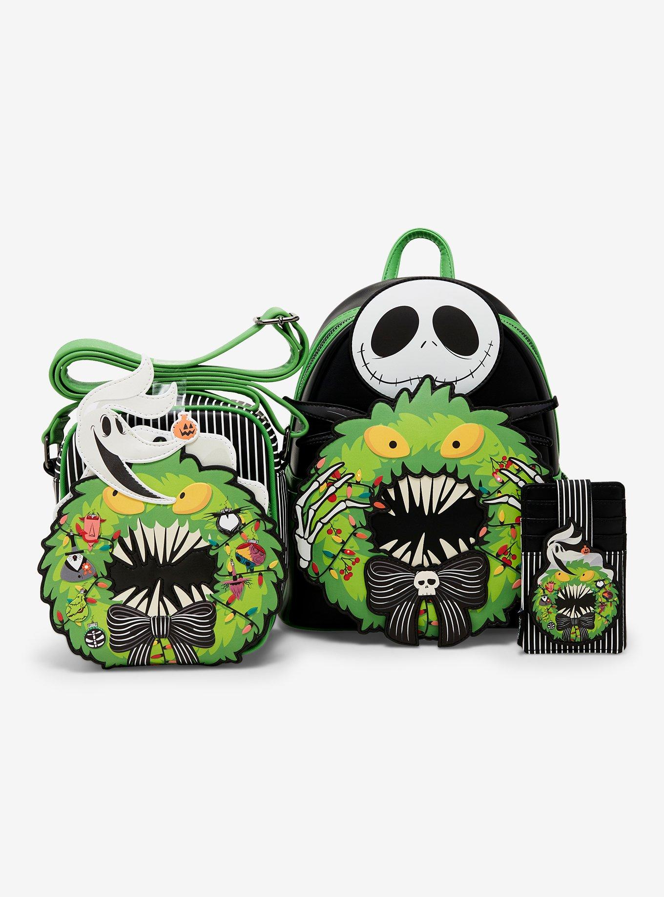 Loungefly Disney The Nightmare Before Christmas Jack Skellington Wreath Glow-in-the-Dark Light-Up Mini Backpack — BoxLunch Exclusive, , alternate