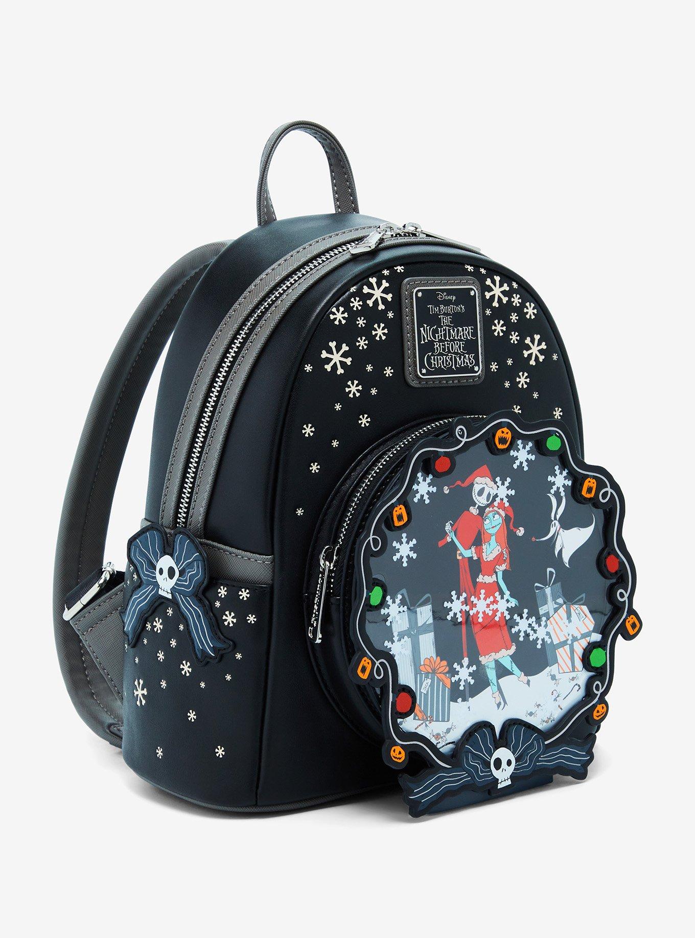 Loungefly Disney The Nightmare Before Christmas Jack & Sally Snowflake Glow-in-the-Dark Mini Backpack - BoxLunch Exclusive, , alternate