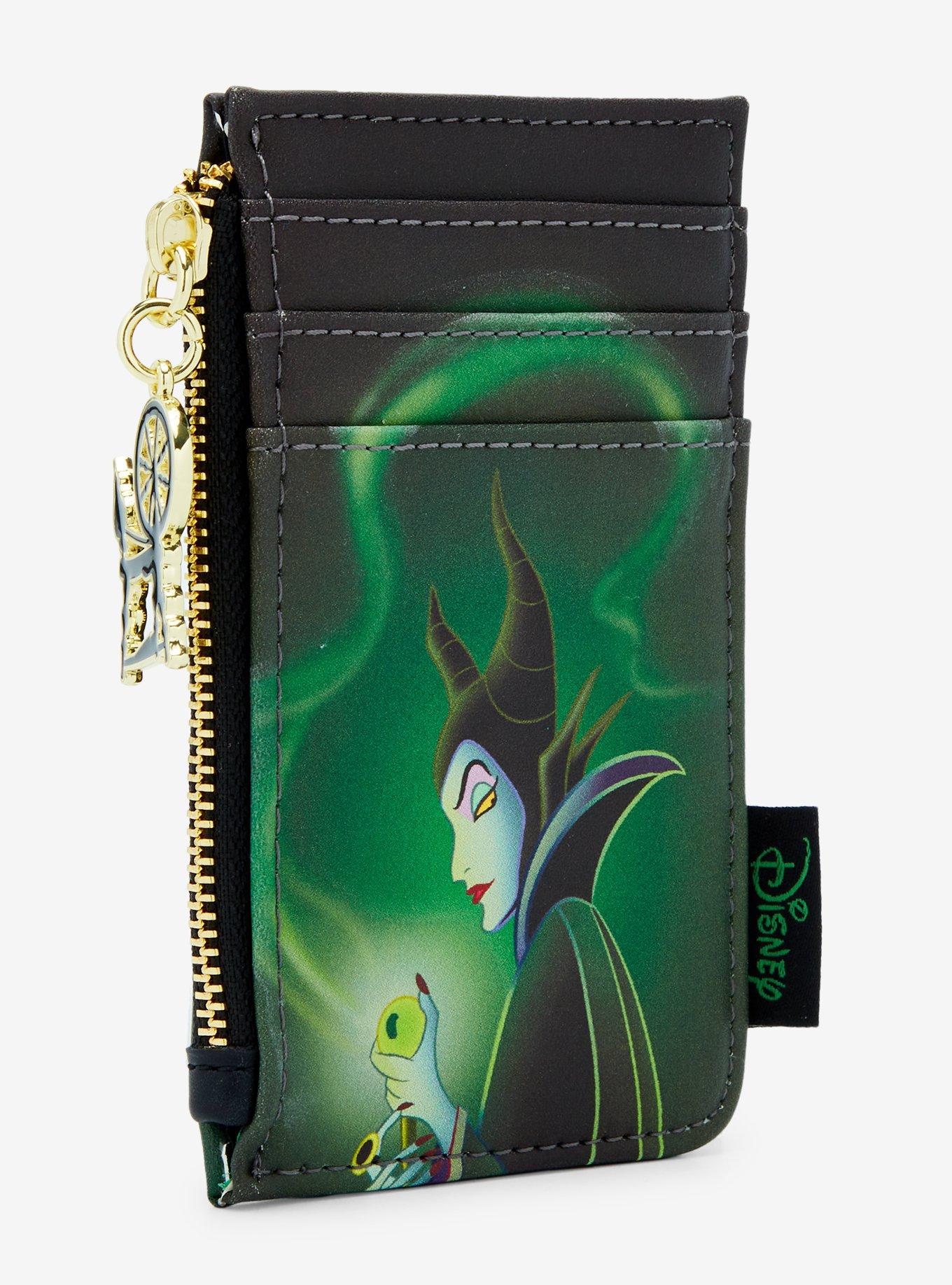 Loungefly Disney Sleeping Beauty Maleficent & Aurora Spinning Wheel Cardholder — BoxLunch Exclusive, , alternate