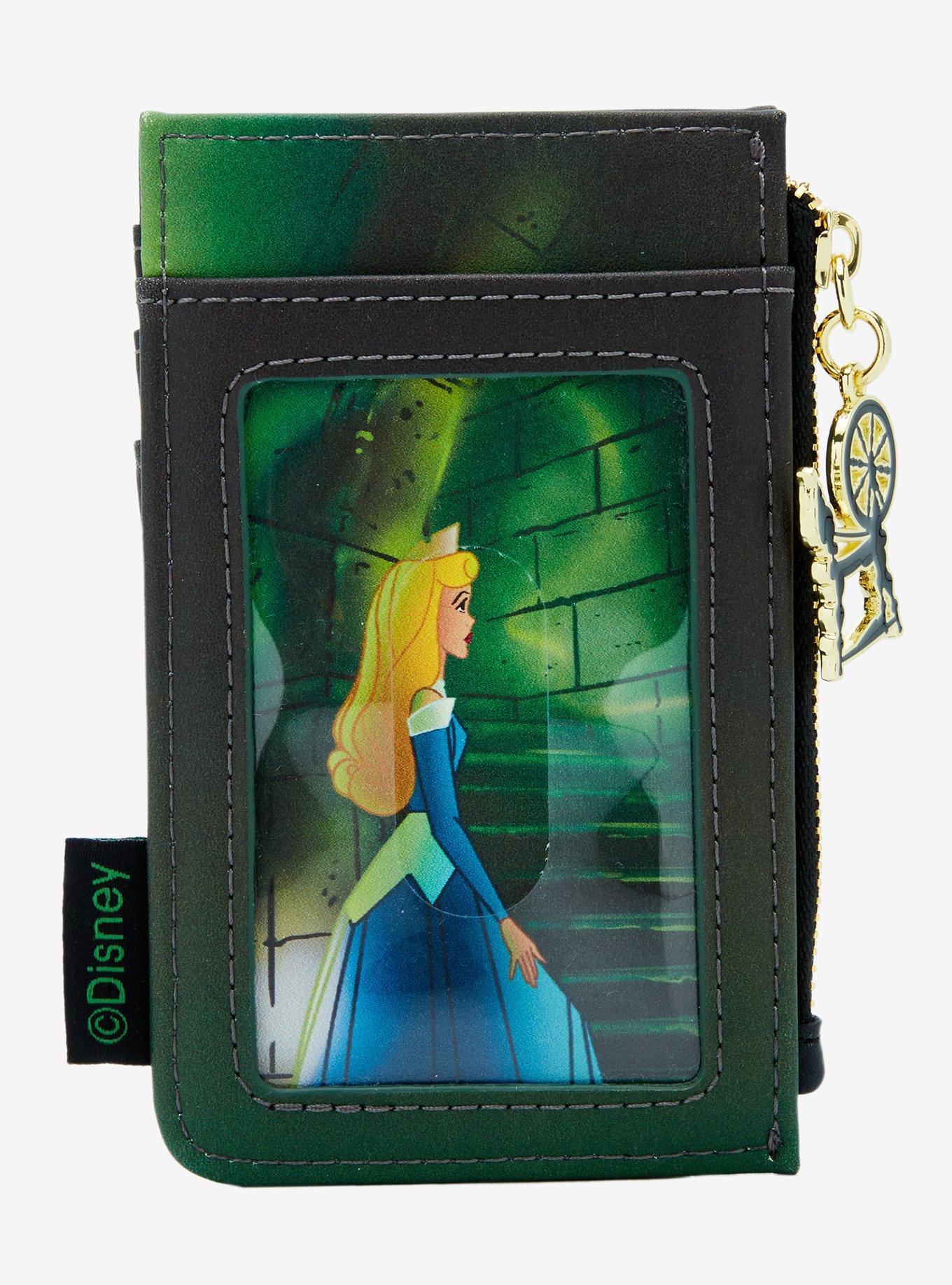 Loungefly Disney Sleeping Beauty Maleficent & Aurora Spinning Wheel Cardholder — BoxLunch Exclusive, , alternate