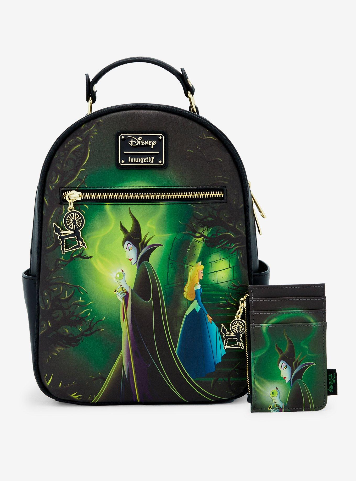 Loungefly Disney Sleeping Beauty Maleficent & Aurora Spinning Wheel Cardholder &mdash; BoxLunch Exclusive, , alternate