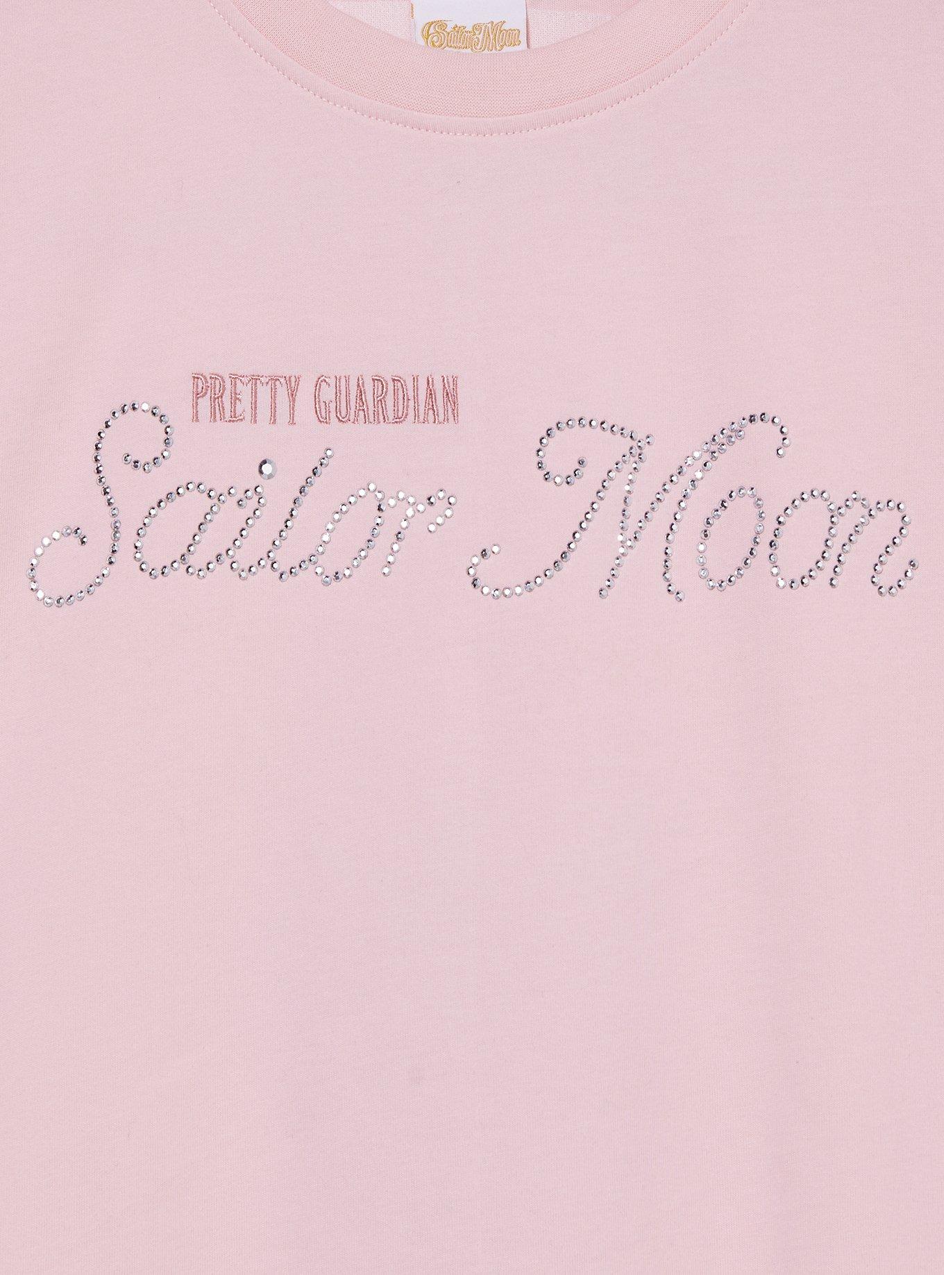 Pretty Guardian Sailor Moon Rhinestone Kaleido Moon Scope Cropped Women's Plus Size T-Shirt - BoxLunch Exclusive, LIGHT PINK, alternate