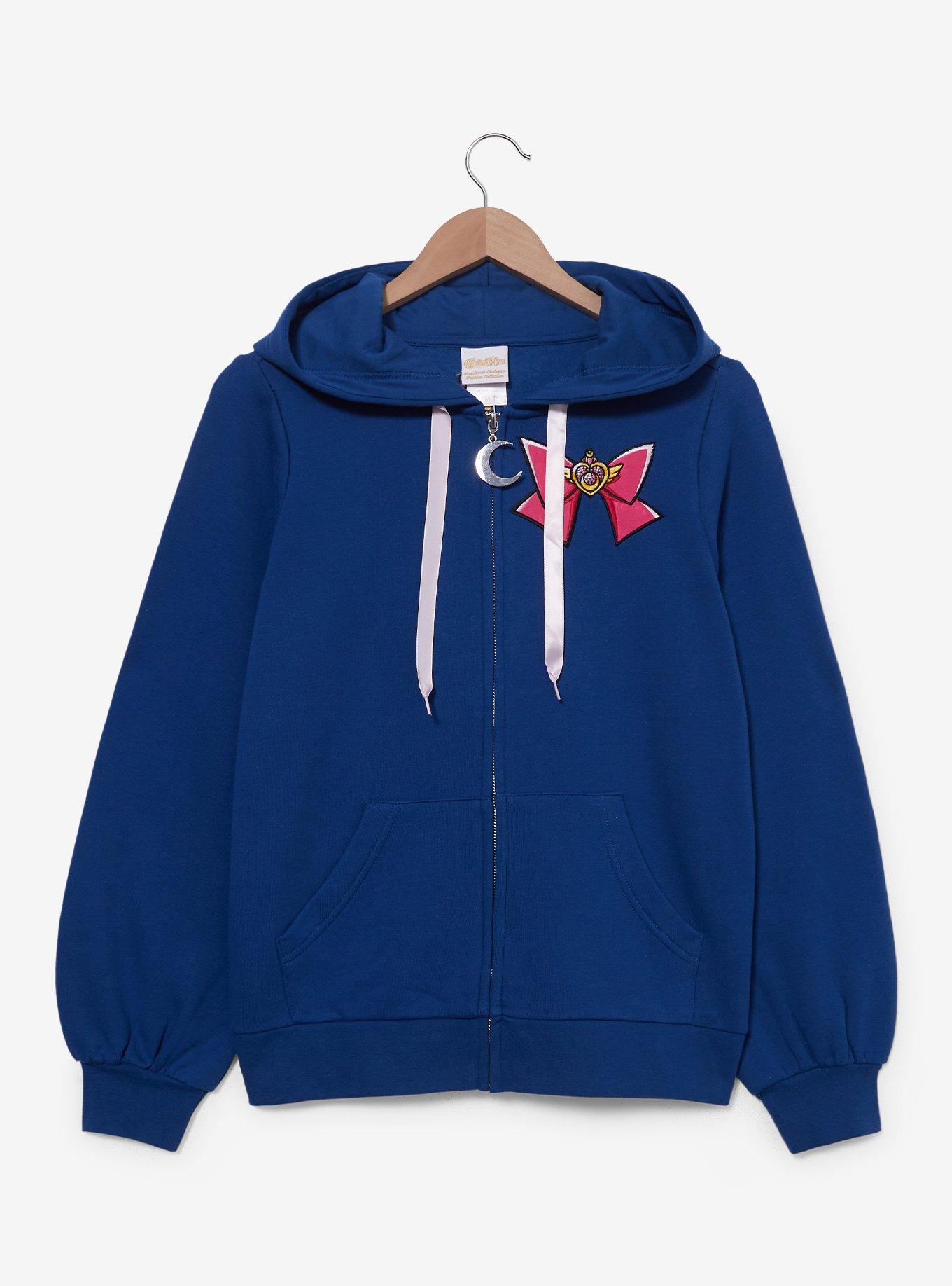 Pretty Guardian Sailor Moon Bow Women's Zippered Hoodie - BoxLunch Exclusive, , hi-res