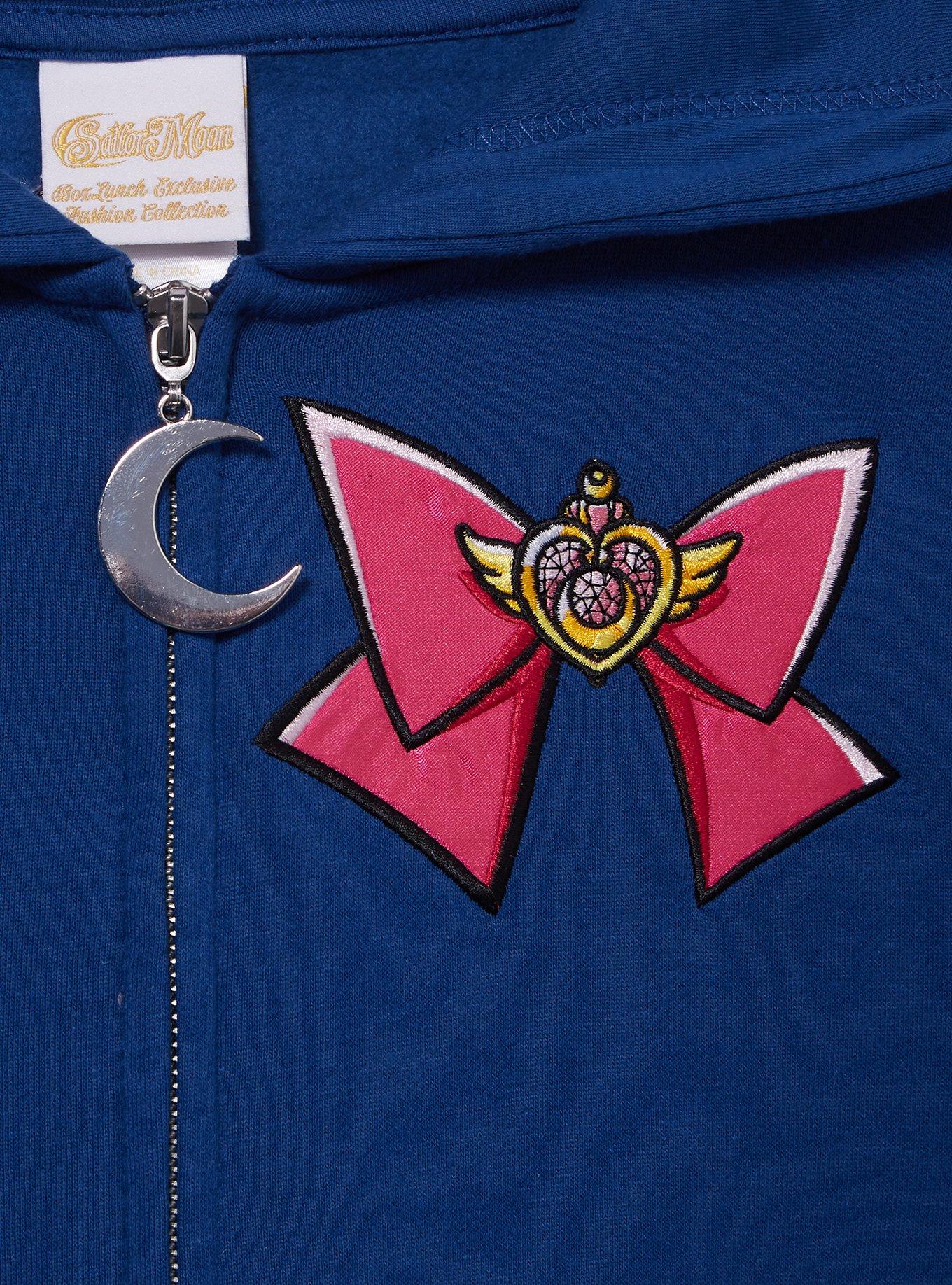 Pretty Guardian Sailor Moon Bow Women's Plus Size Zippered Hoodie - BoxLunch Exclusive, , hi-res