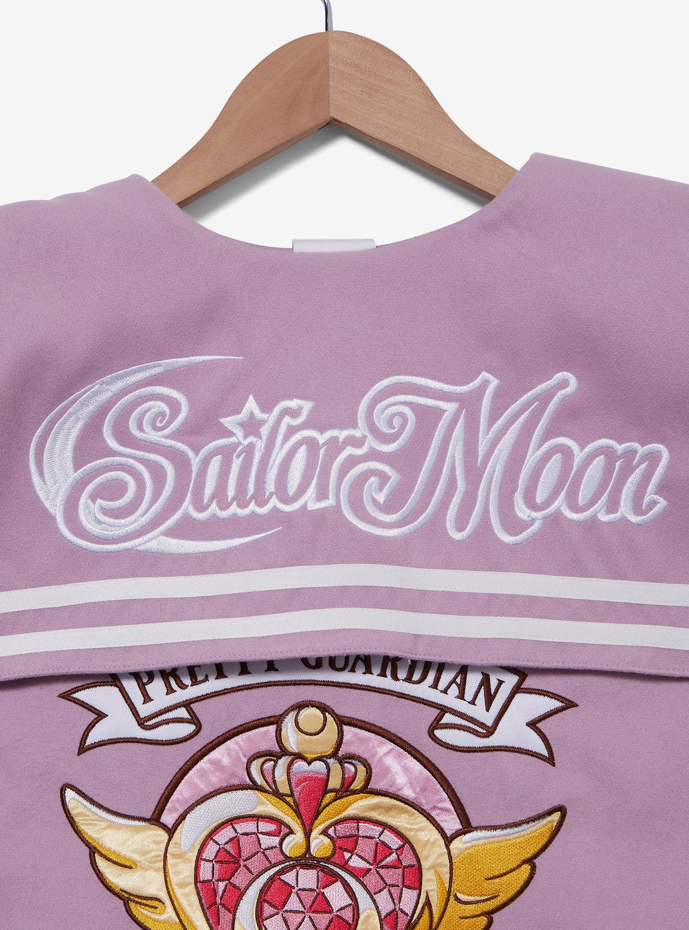 Pretty Guardian Sailor Moon Icons Women's Plus Size Varsity Jacket - BoxLunch Exclusive, LIGHT PURPLE, alternate