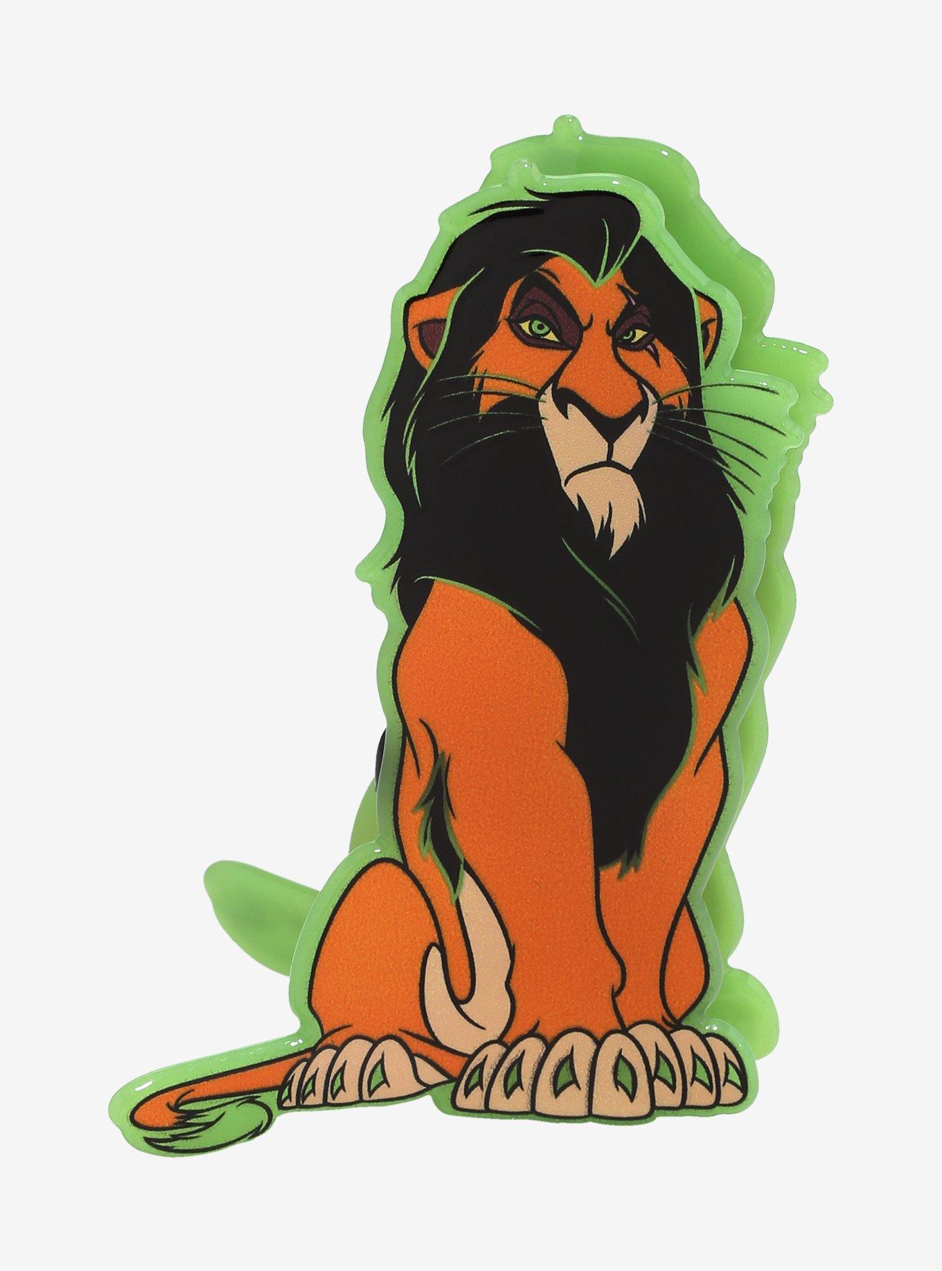 Disney The Lion King Scar Glow-In-The-Dark Claw Hair Clip, , alternate
