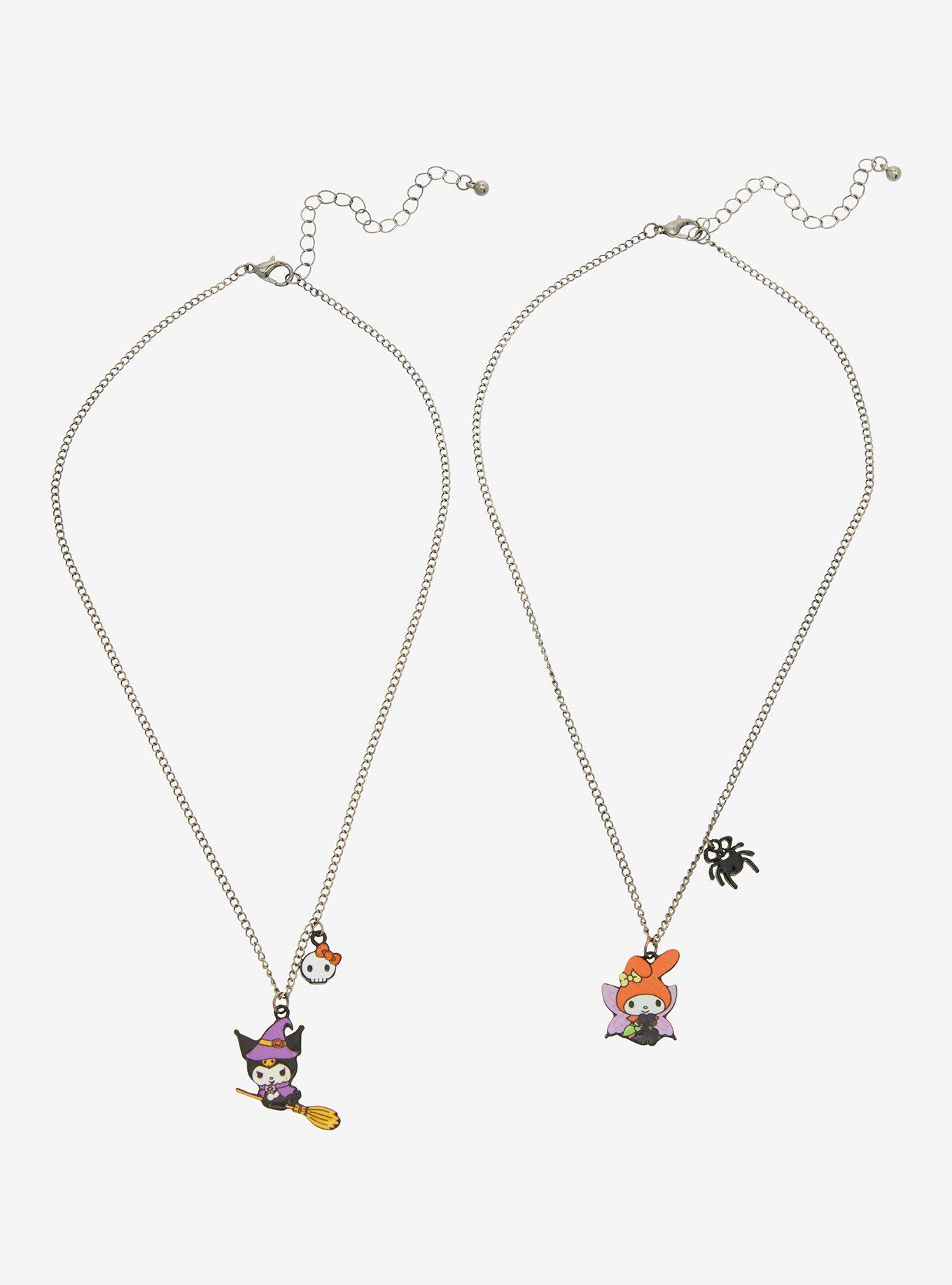 My Melody & Kuromi Halloween Costume Best Friend Necklace Set, , alternate