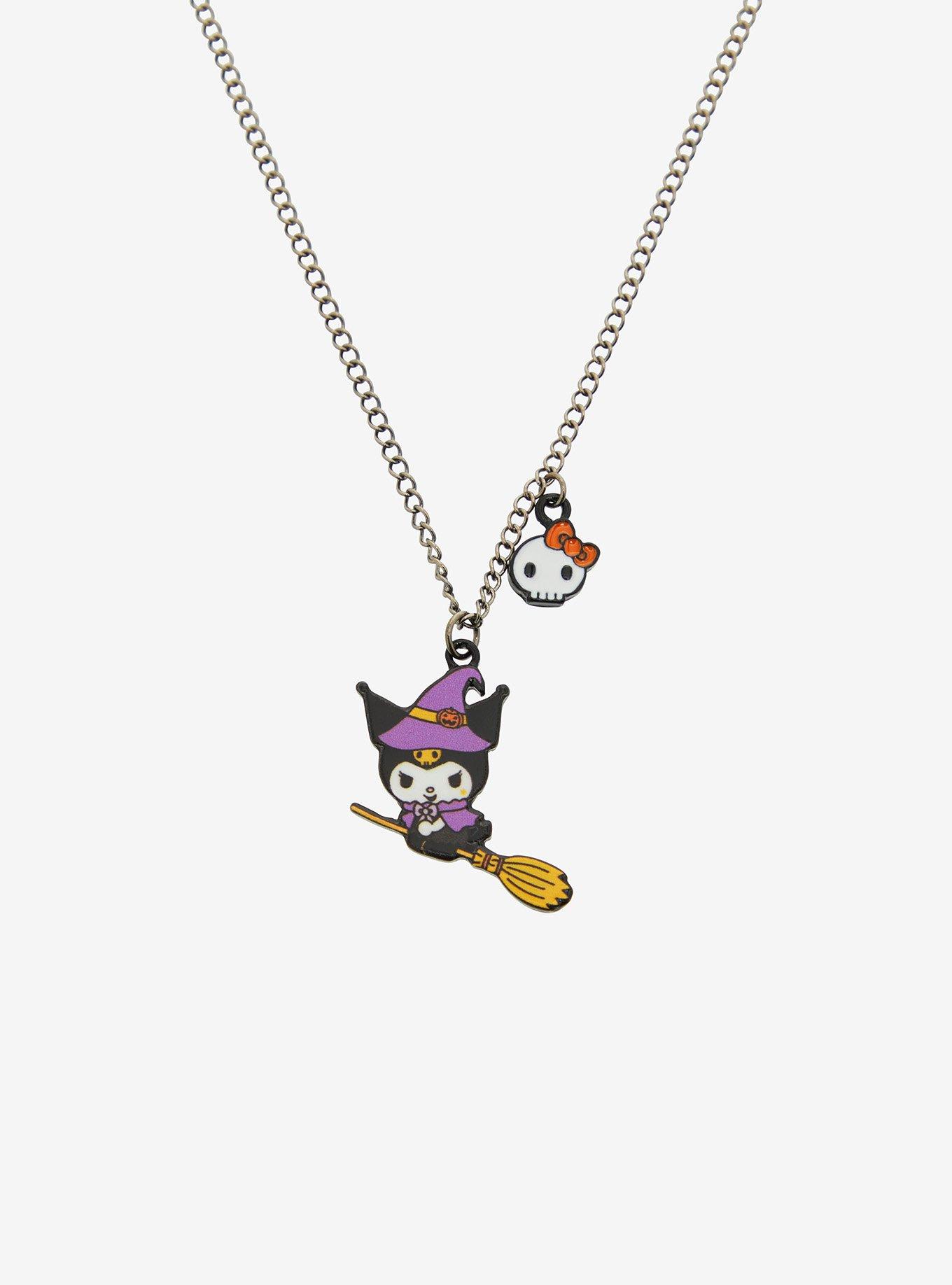 My Melody & Kuromi Halloween Costume Best Friend Necklace Set, , alternate