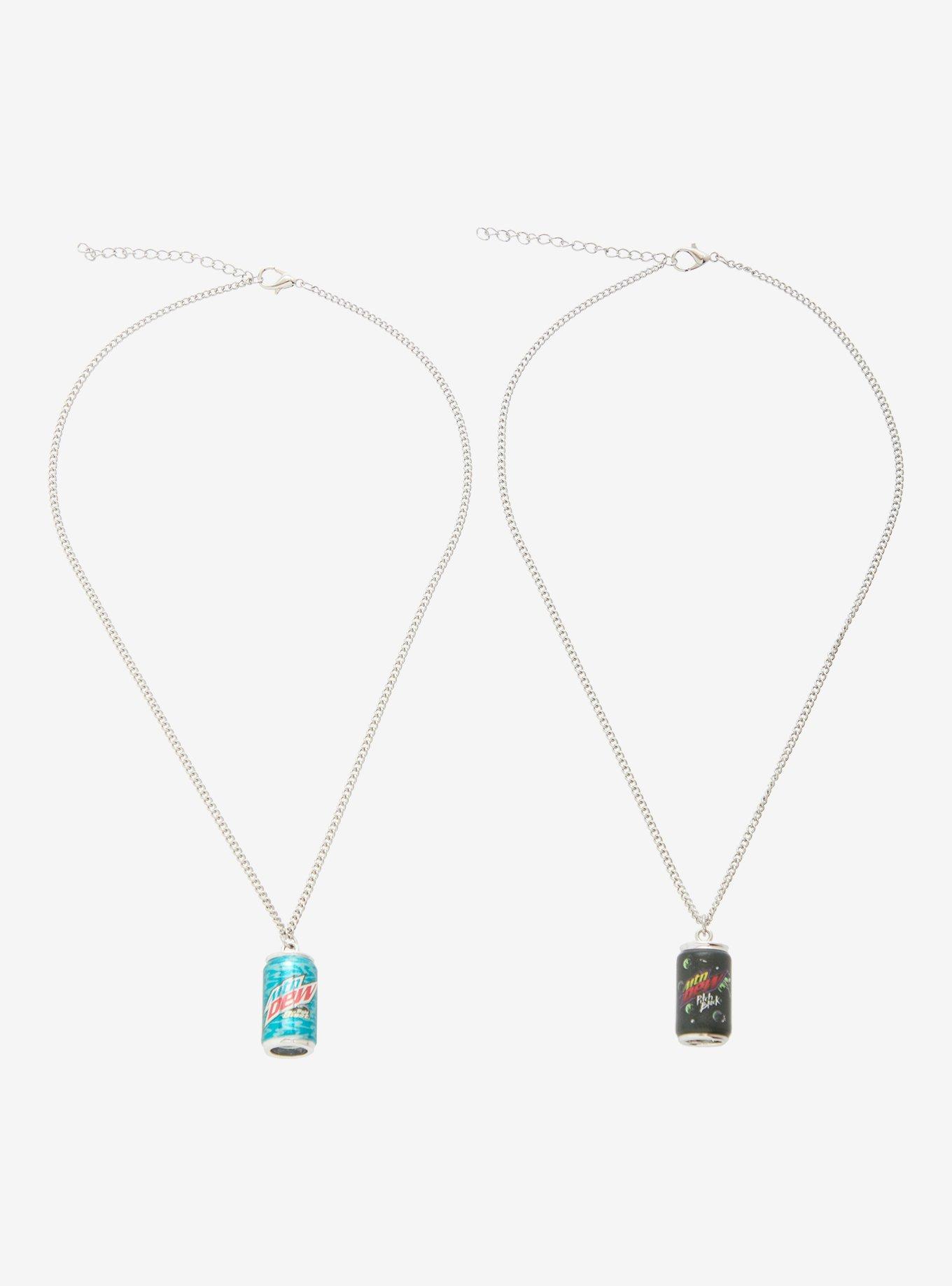 Mountain Dew Soda Can Best Friend Necklace Set