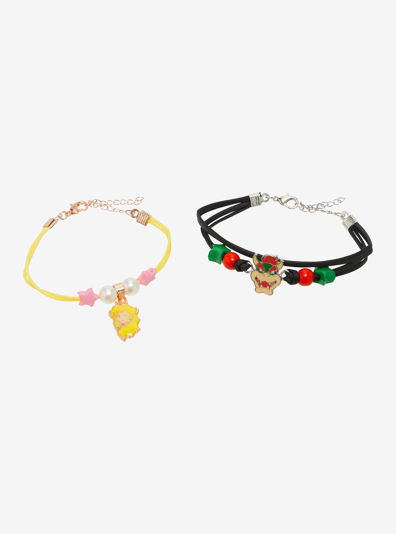Super Mario Princess Peach & Bowser Best Friend Bracelet Set, , alternate