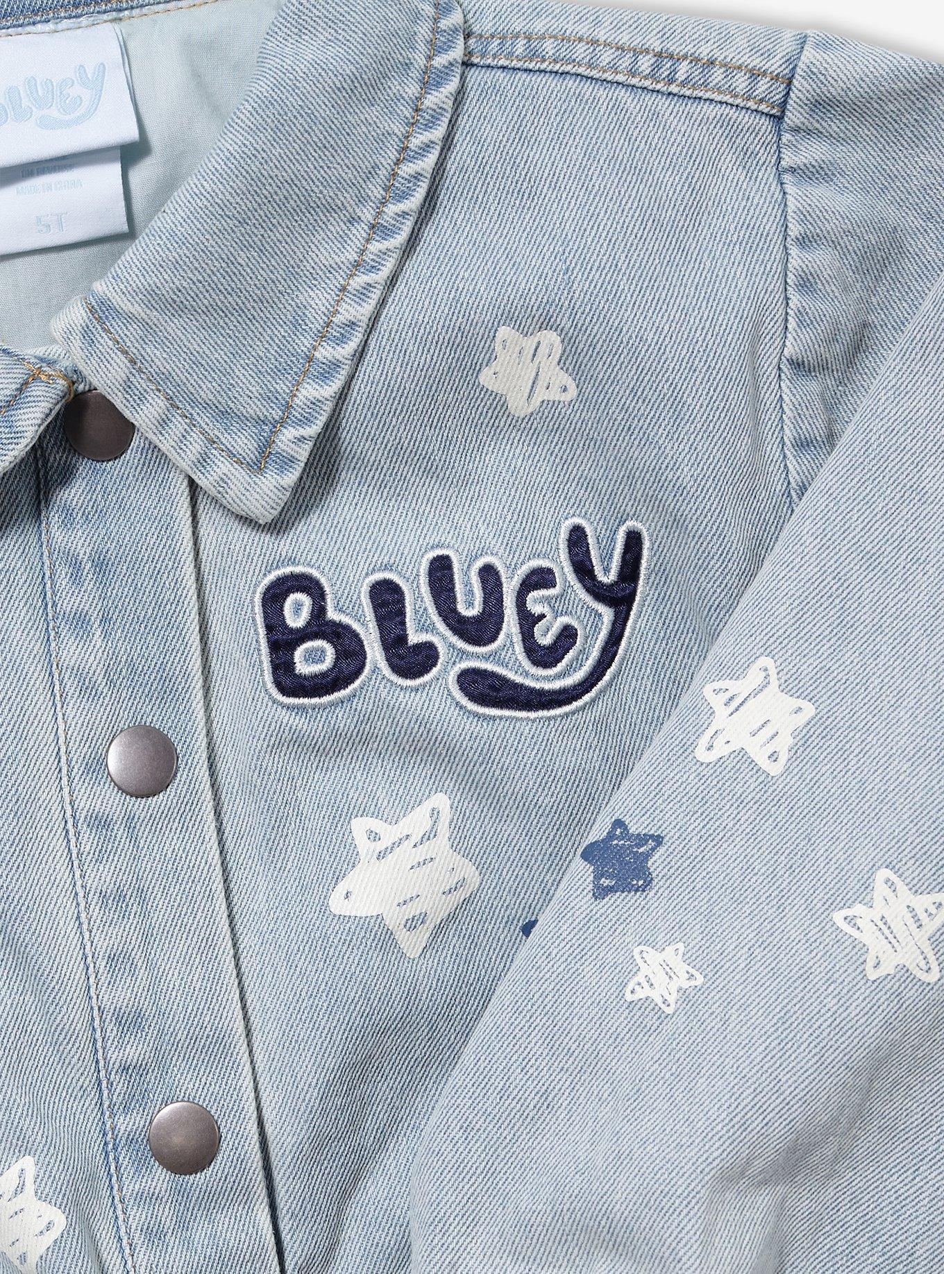 Bluey Stars Allover Print Toddler Denim Jacket - BoxLunch Exclusive, MULTI, alternate