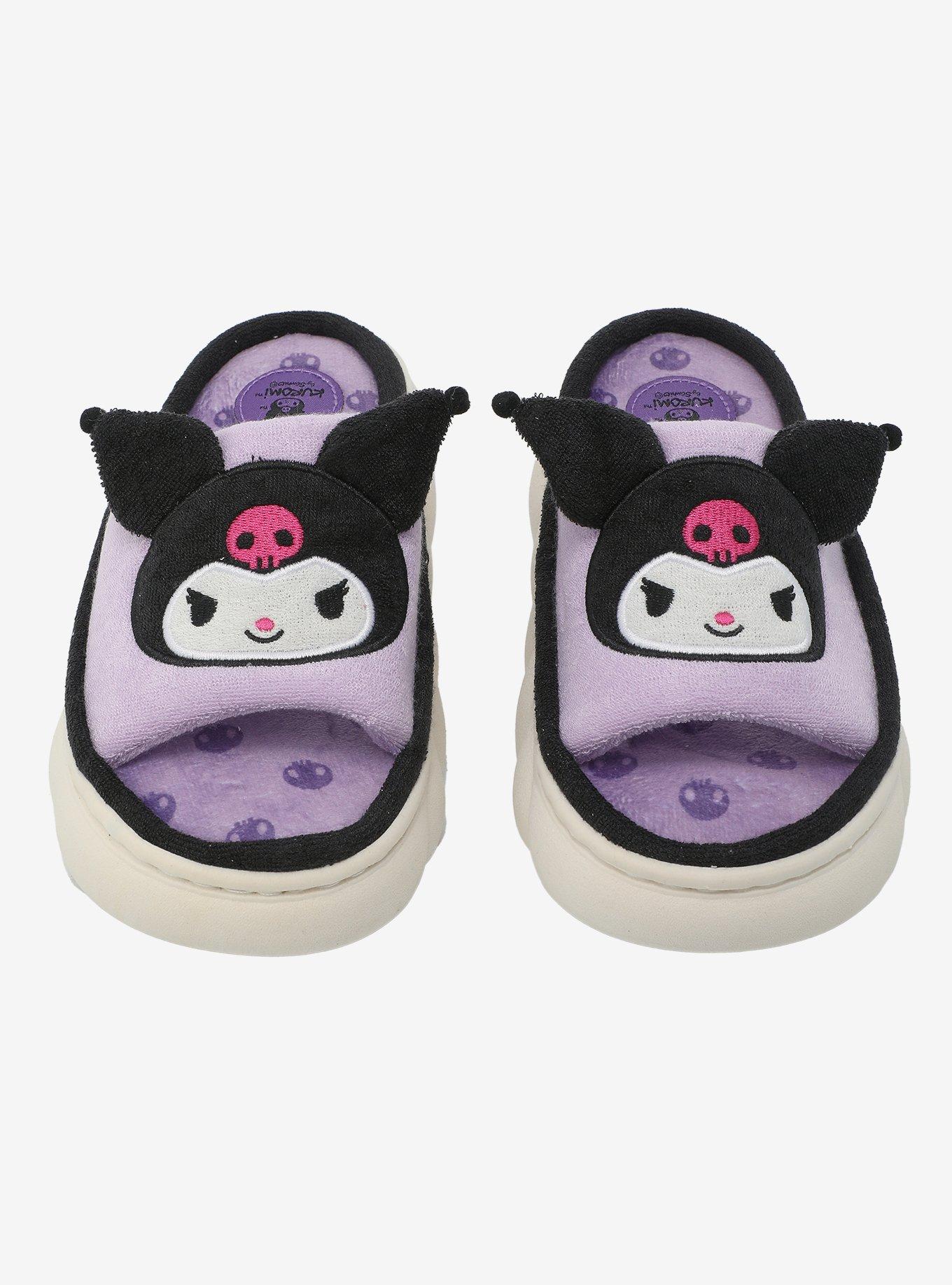 Kuromi Plush Slide Sandals, MULTI, alternate