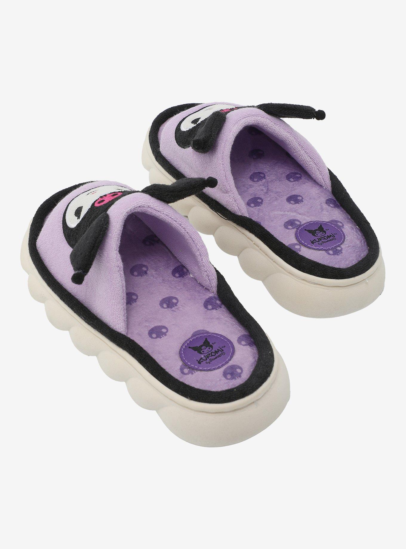 Kuromi Plush Slide Sandals, MULTI, alternate