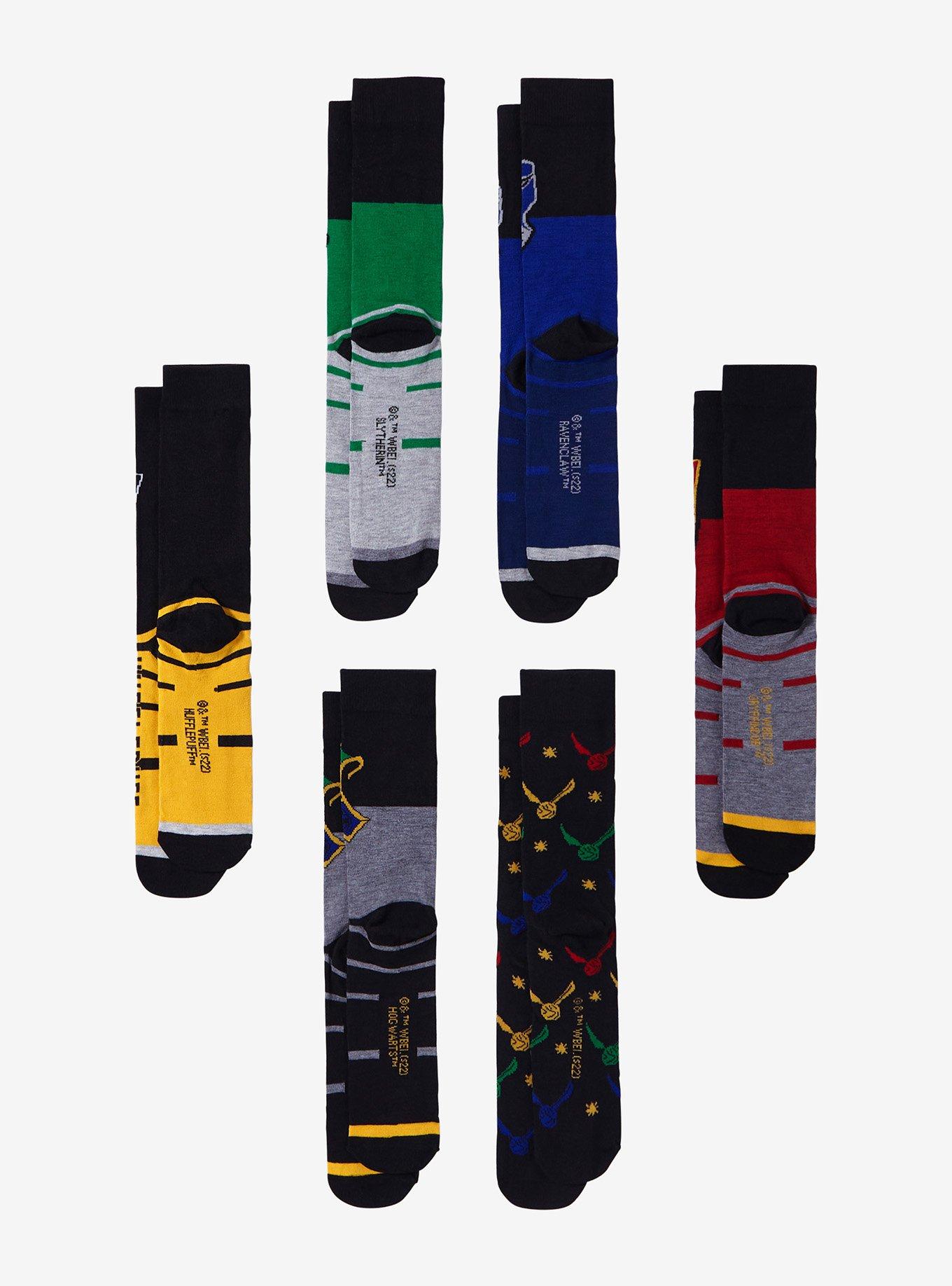 Harry Potter Hogwarts Crew Socks 6 Pair, , alternate