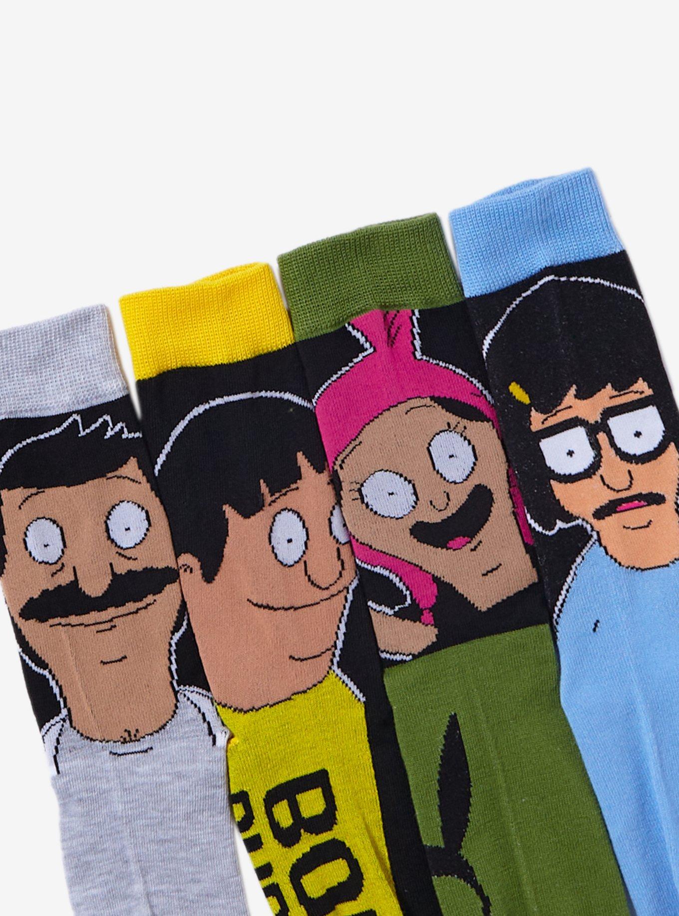 Bob's Burgers Characters Crew Socks 6 Pair, , alternate