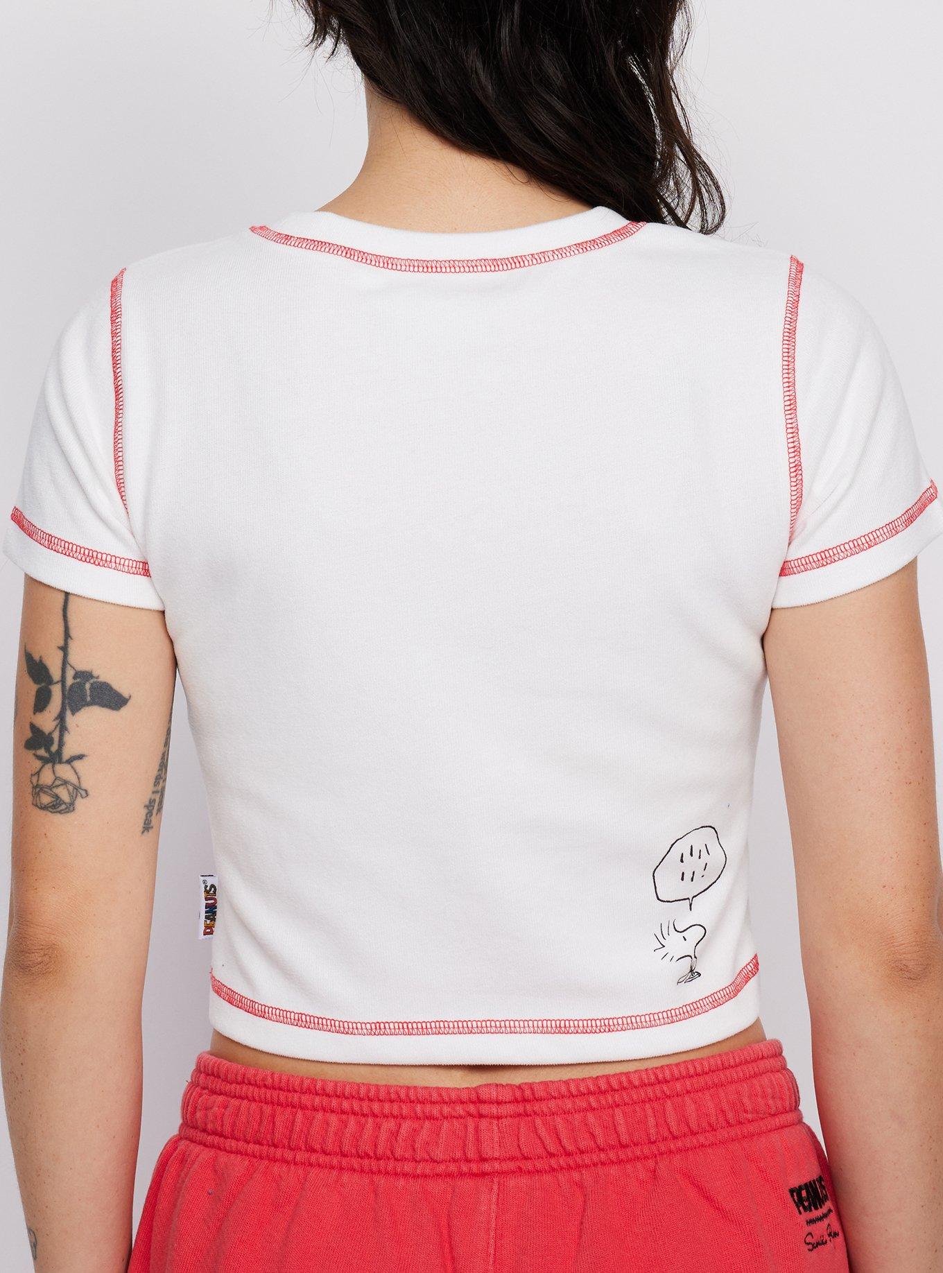 Samii Ryan Peanuts Snoopy Doghouse Women's Cropped T-Shirt, , alternate