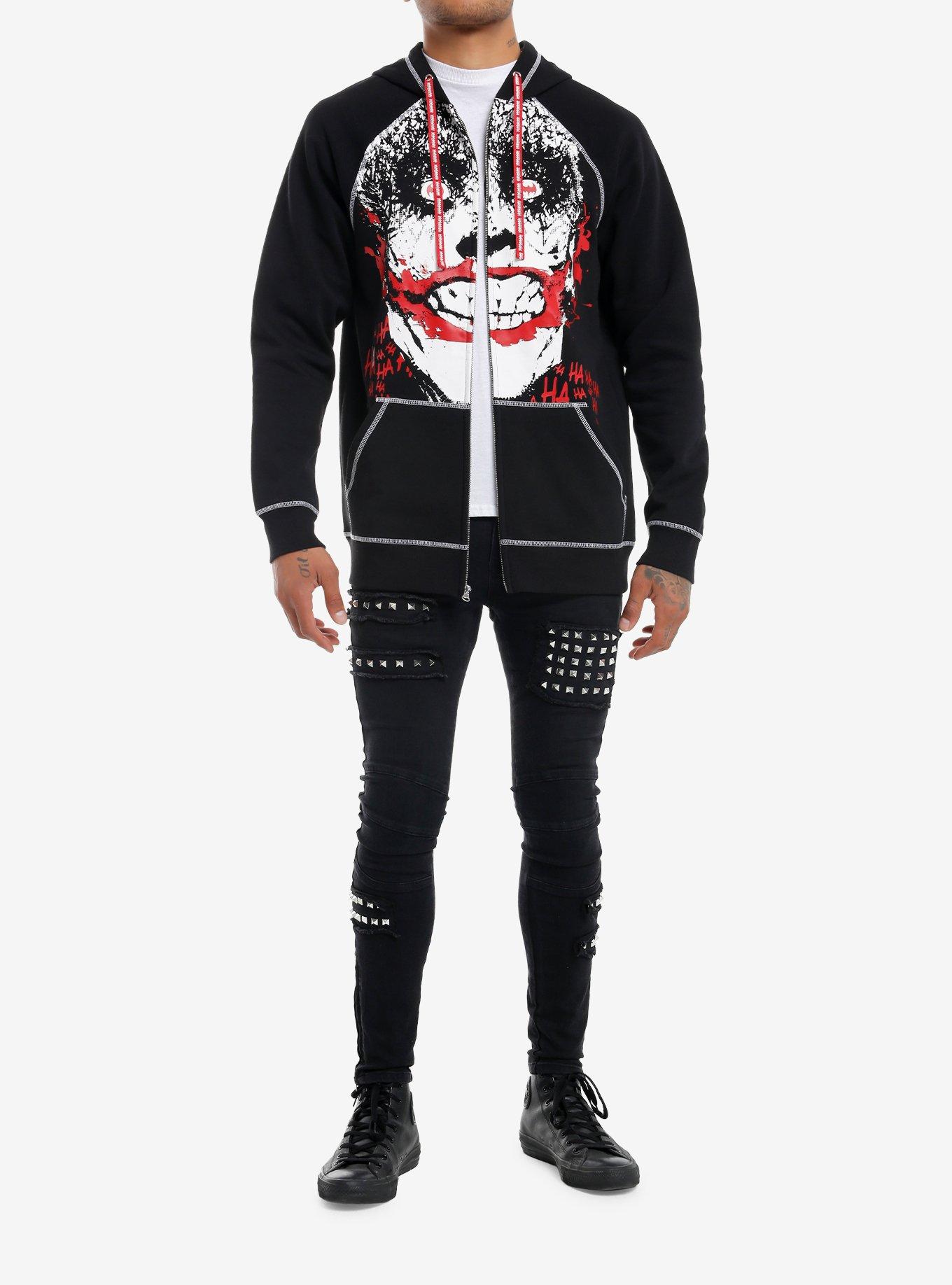 DC Comics Batman The Joker Hahaha Hoodie, BLACK, alternate
