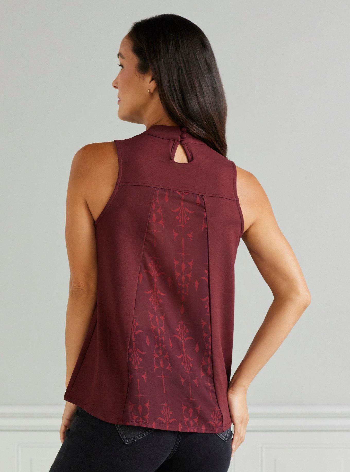 Her Universe Star Wars Ahsoka Tano Burgundy Cutout Tank Top Her Universe Exclusive, BURGUNDY, alternate