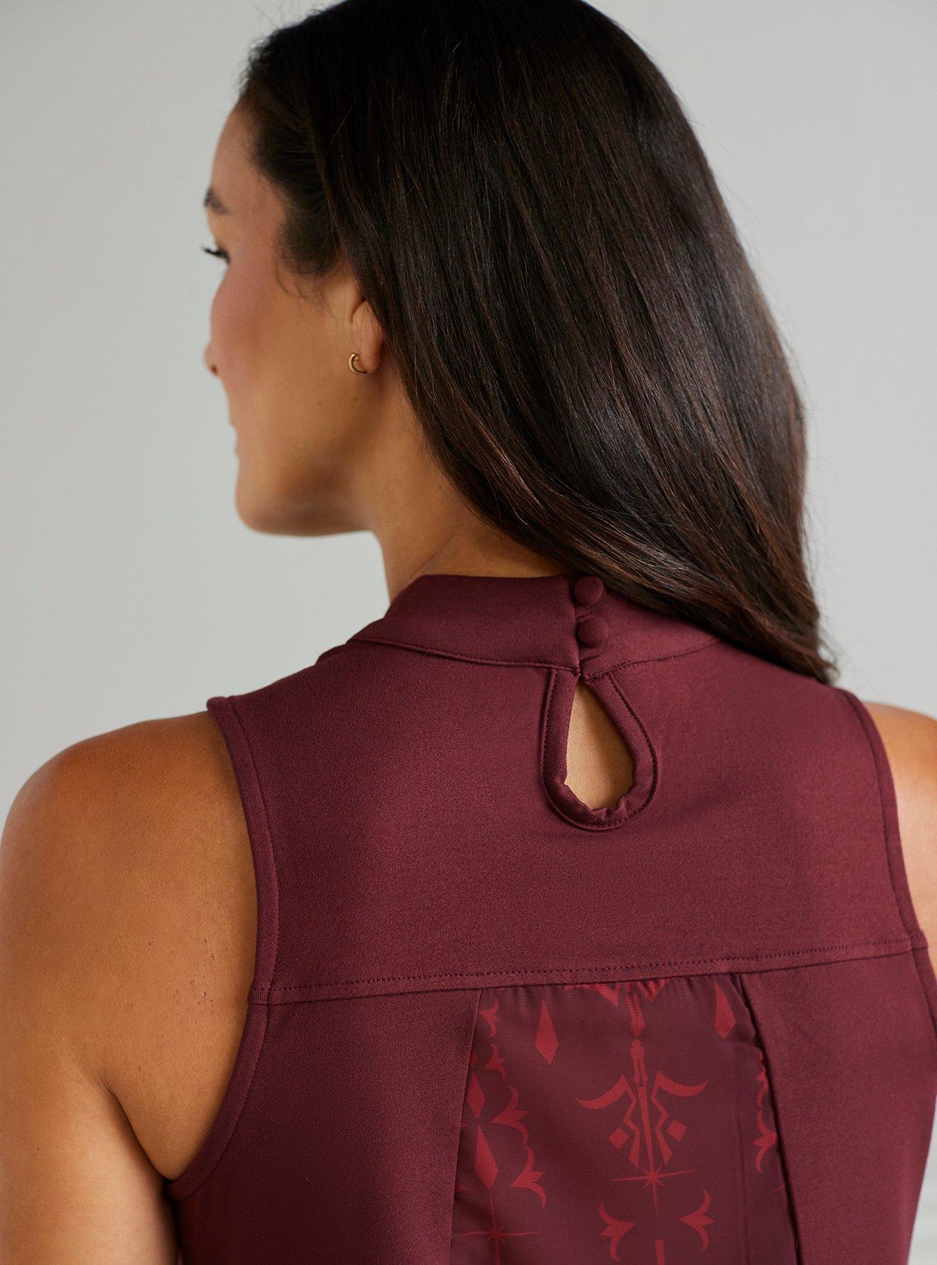 Her Universe Star Wars Ahsoka Tano Burgundy Cutout Tank Top Her Universe Exclusive, BURGUNDY, alternate
