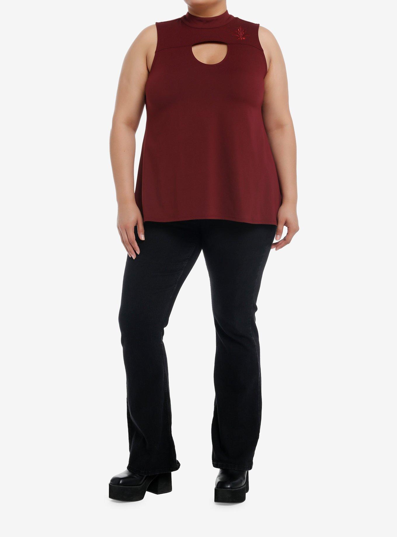 Her Universe Star Wars Ahsoka Tano Burgundy Cutout Tank Top Plus Size Her Universe Exclusive, , hi-res