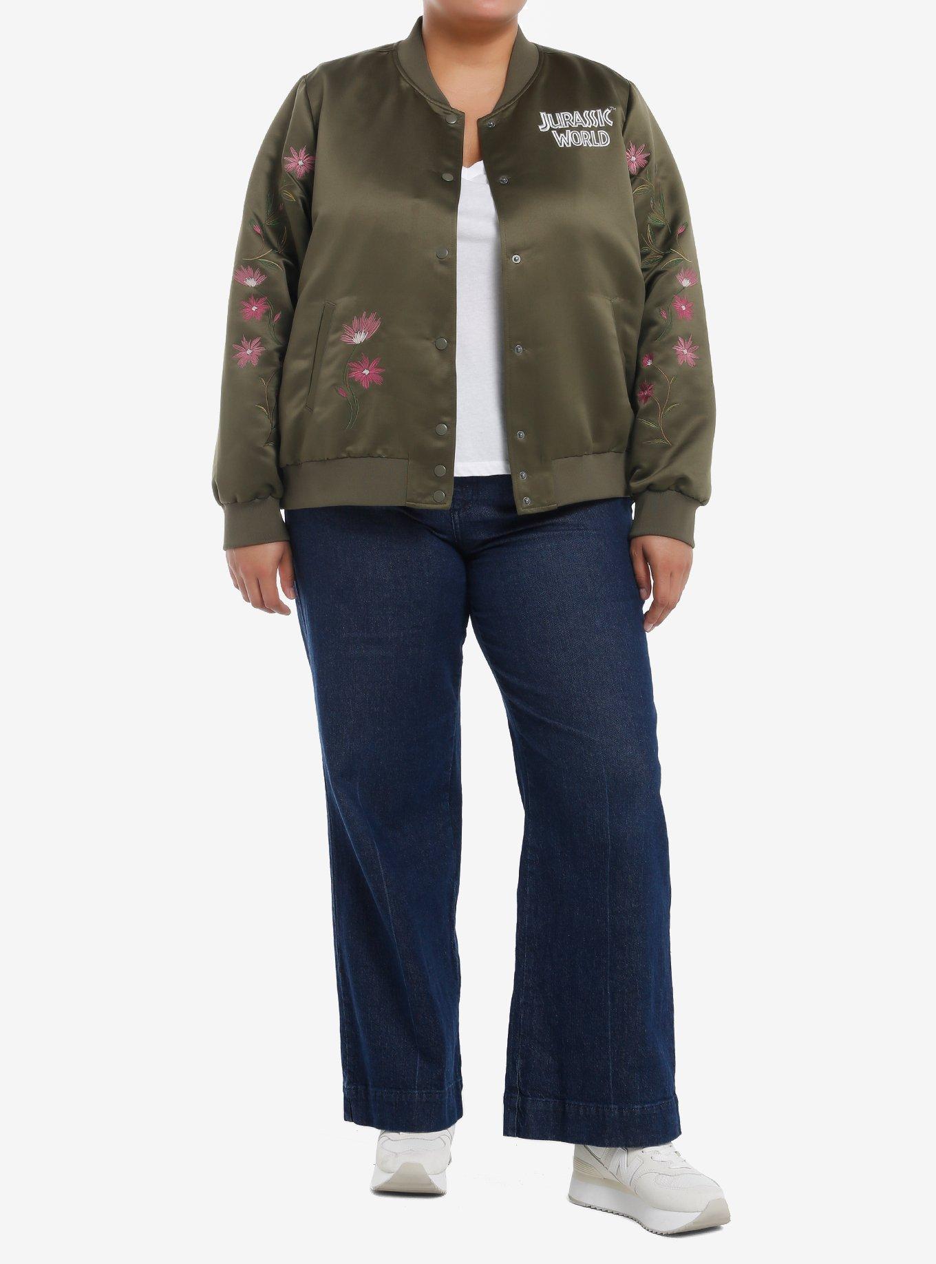 Her Universe Jurassic Park Clever Girl Bomber Jacket Plus Size Her Universe Exclusive, , hi-res