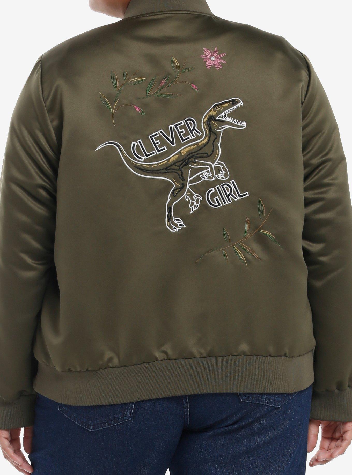 Her Universe Jurassic Park Clever Girl Bomber Jacket Plus Size Her Universe Exclusive, MULTI, alternate