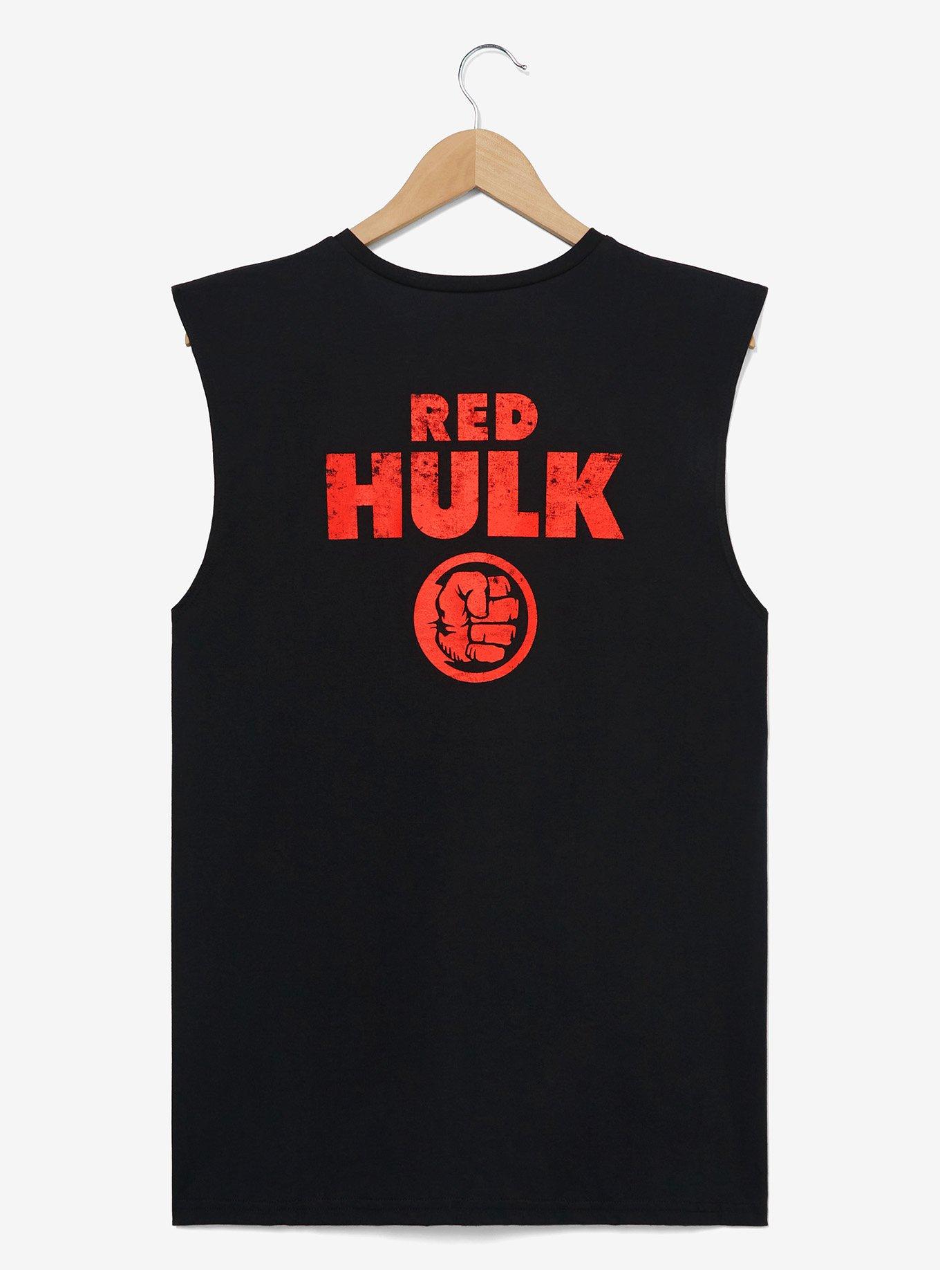 Marvel Red Hulk Portrait Tank Top - BoxLunch Exclusive, BLACK, alternate