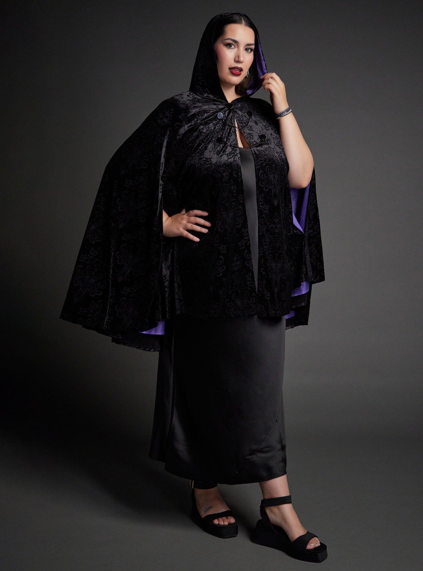 Her Universe Disney The Haunted Mansion Wallpaper Hooded Cape Plus Size Her Universe Exclusive, , alternate