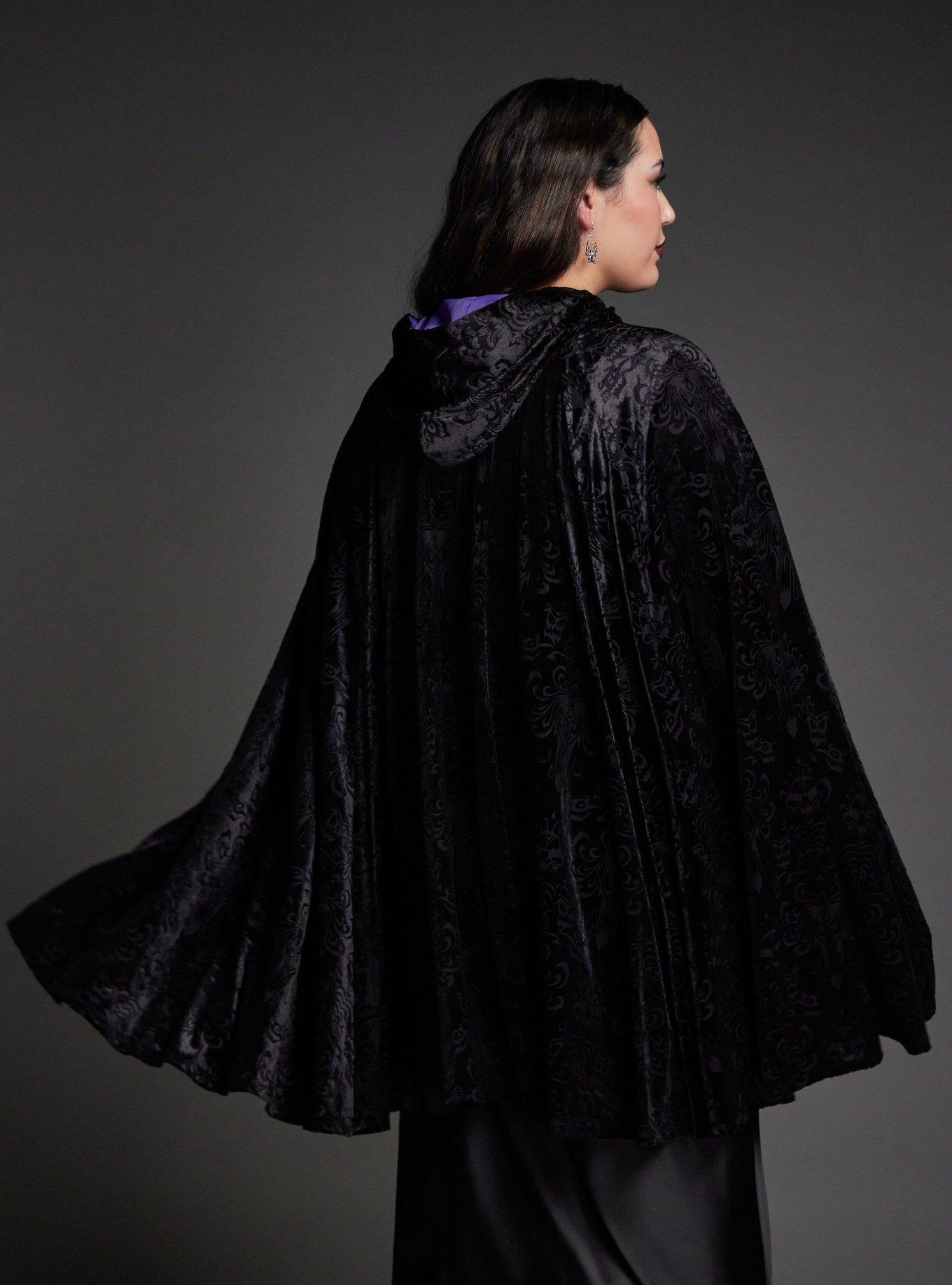 Her Universe Disney The Haunted Mansion Wallpaper Hooded Cape Plus Size Her Universe Exclusive, , alternate