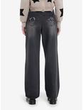 Black Frayed Star Patch Wide Leg Denim Pants | Hot Topic Black Frayed Star Patch Wide Leg Denim Pants | Hot Topic