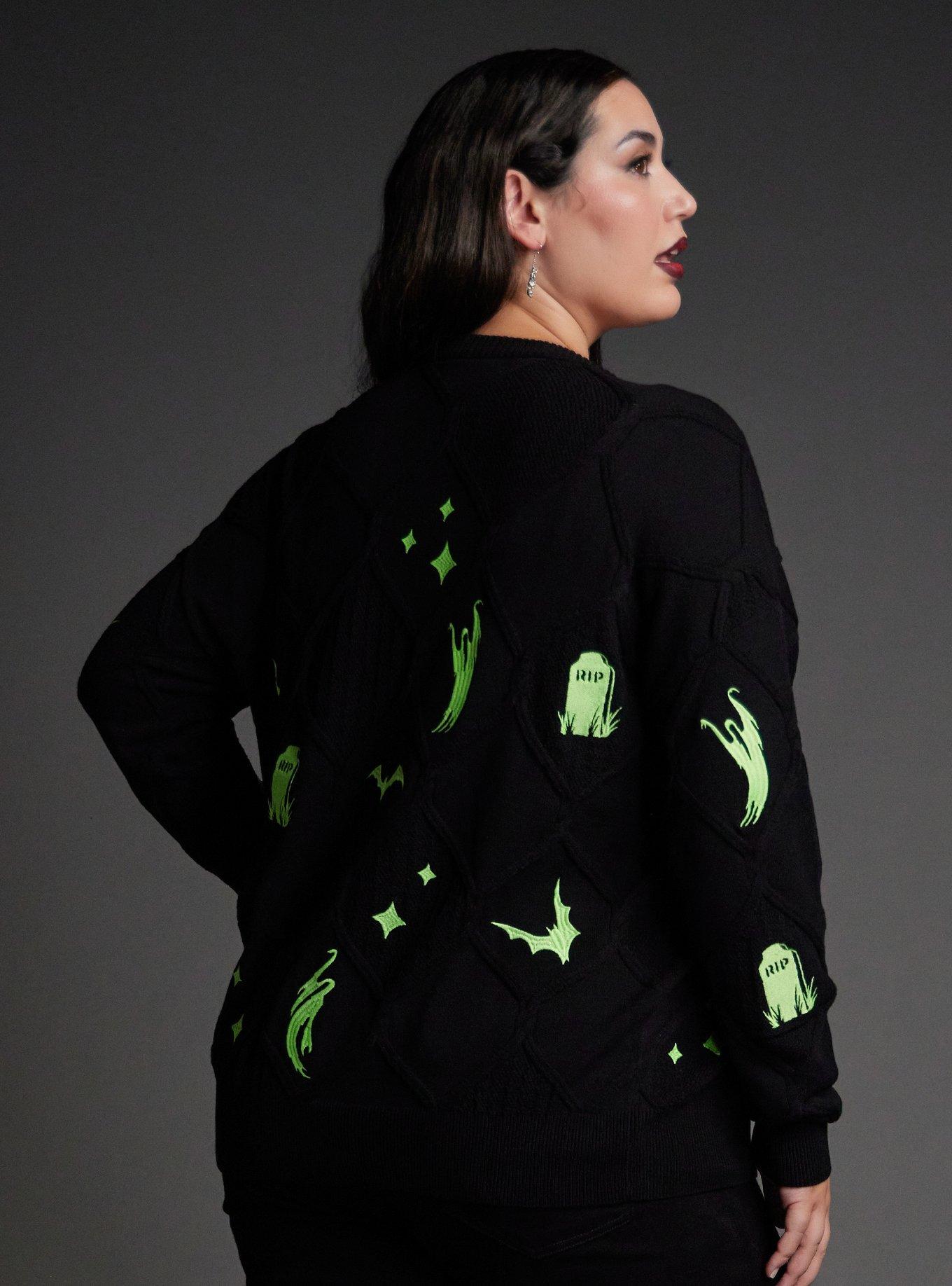 Her Universe Disney The Haunted Mansion Icons Glow-In-The-Dark Cardigan Plus Size Her Universe Exclusive, , alternate