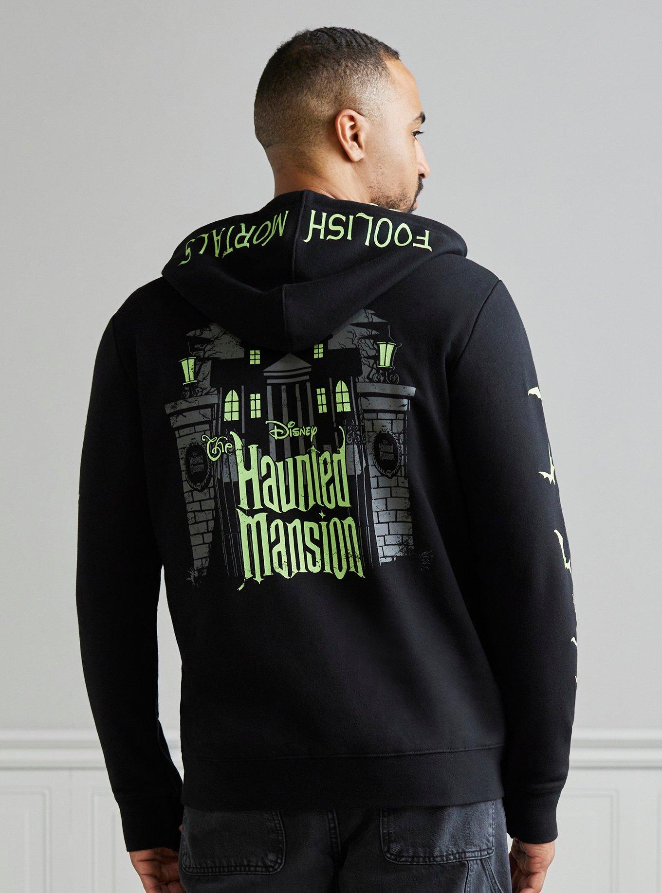 Our Universe Disney The Haunted Mansion Glow-In-The-Dark Hoodie Our Universe Exclusive, BLACK  GREEN, alternate