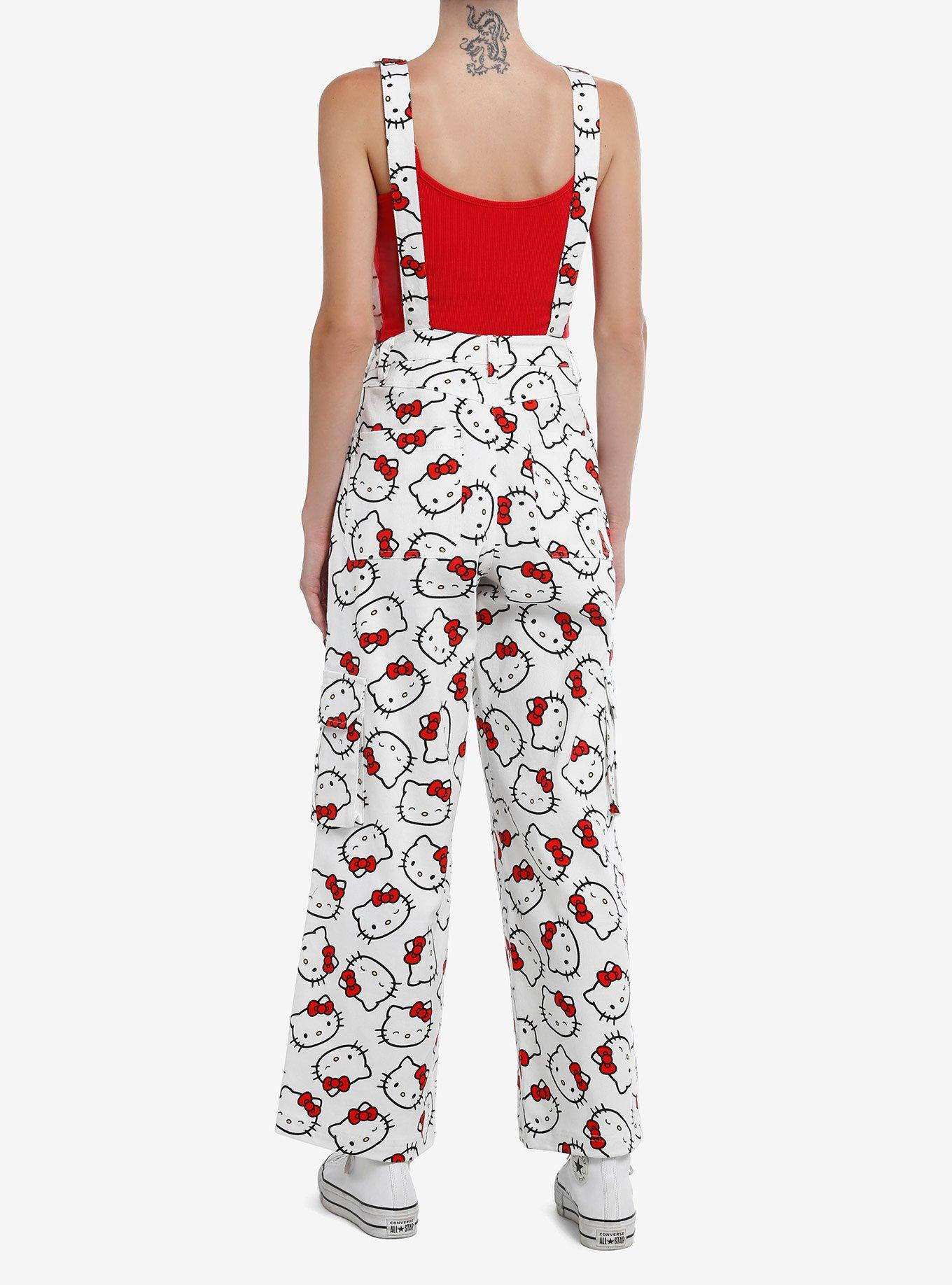 Hello Kitty Allover Print Overalls, , hi-res