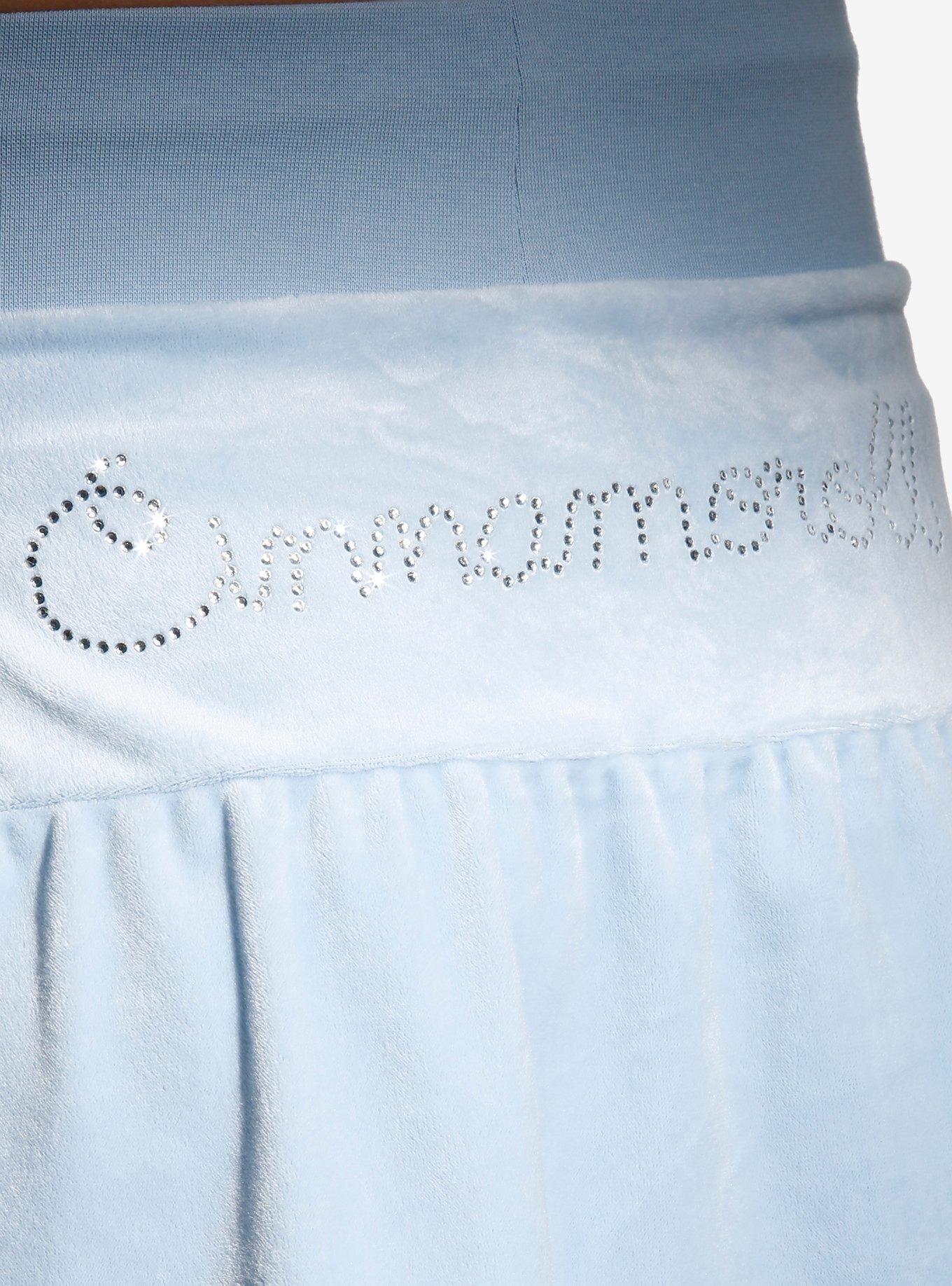 Cinnamoroll Rhinestone Pastel Blue Velour Skirt, , hi-res