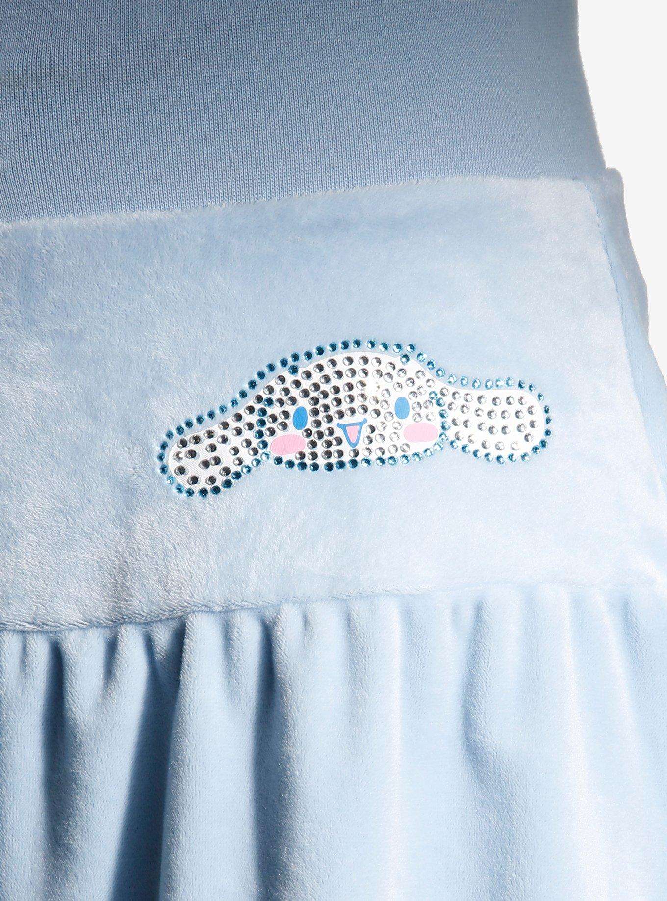 Cinnamoroll Rhinestone Pastel Blue Velour Skirt, MULTI, alternate