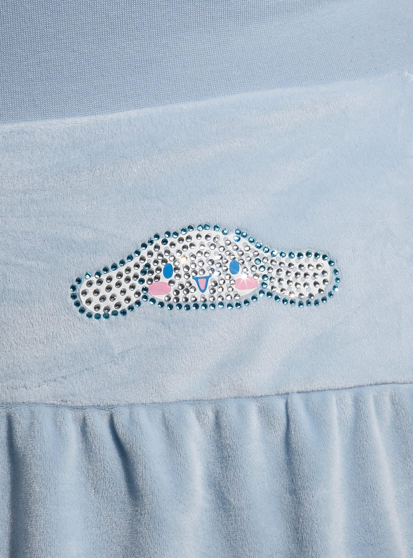Cinnamoroll Rhinestone Pastel Blue Velour Skirt Plus Size, MULTI, alternate